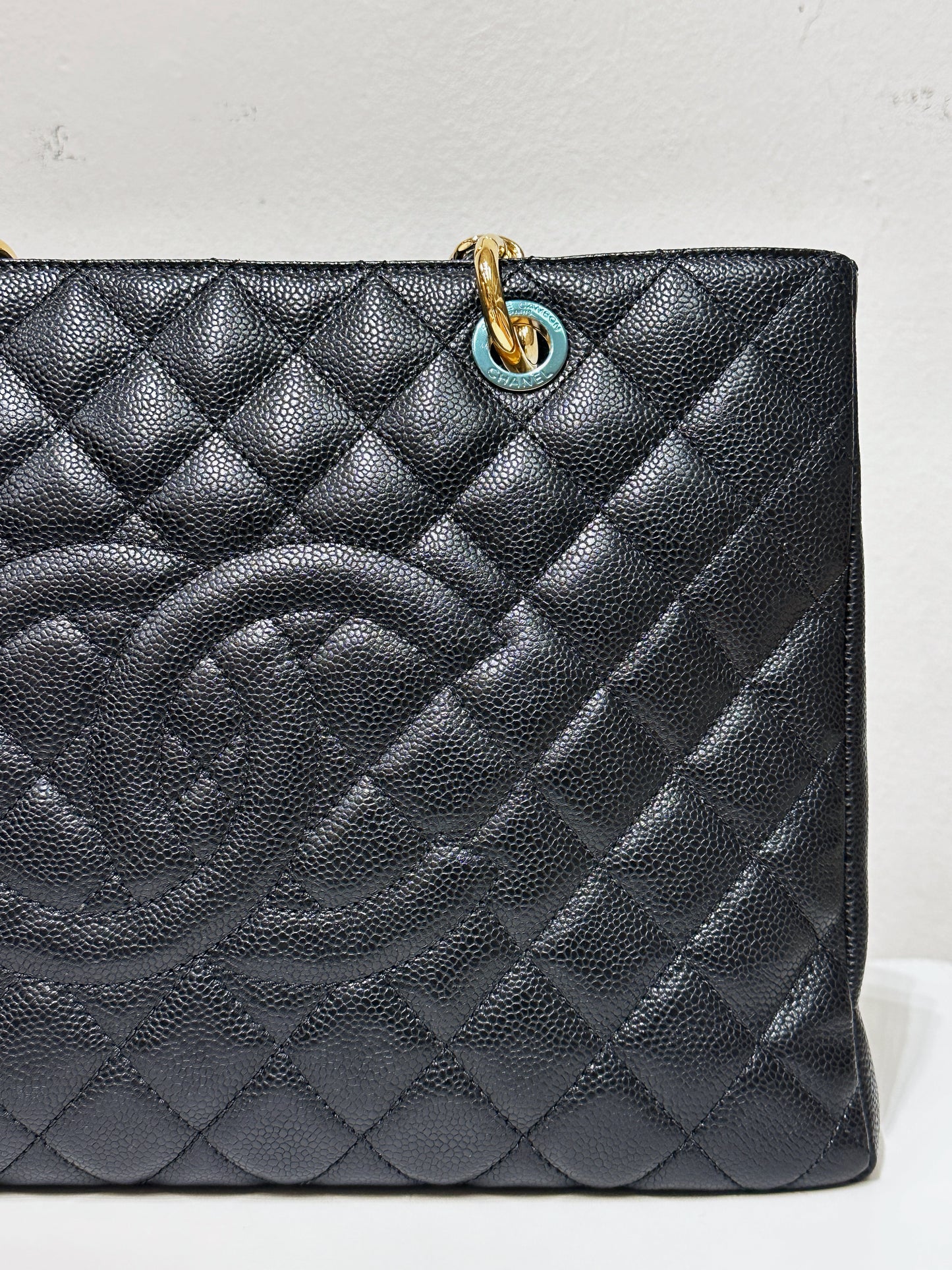 Chanel Caviar Grand Shopping Tote GST Black GHW 2021 holo card