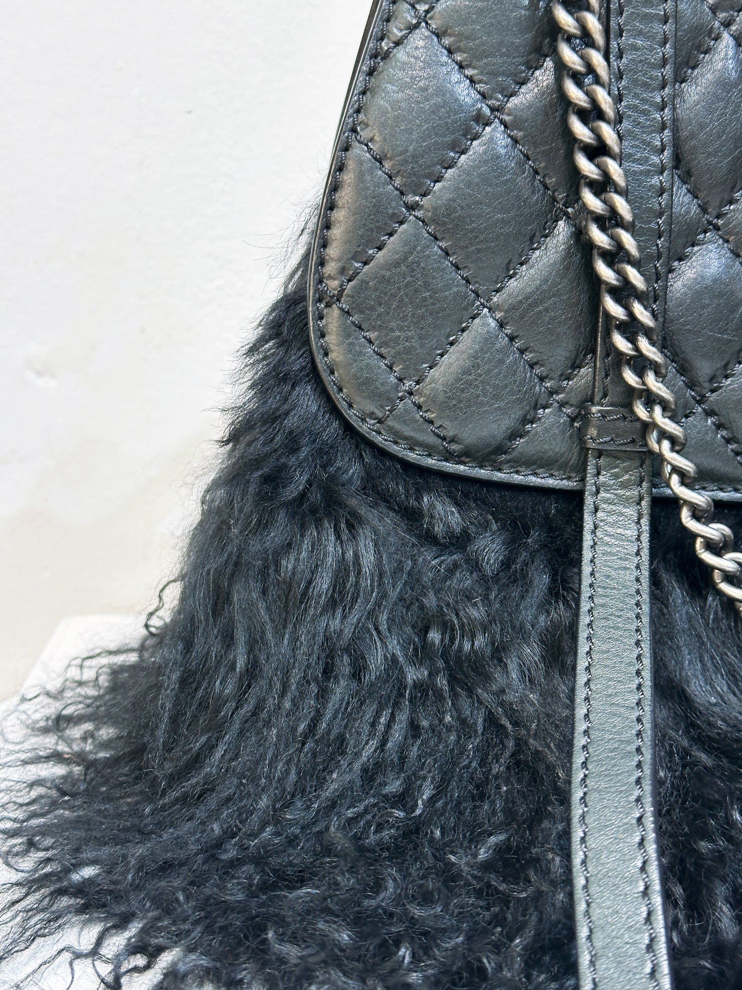 Chanel Paris-Dallas Double Flap Bag Quilted Calfskin and Fur Large
