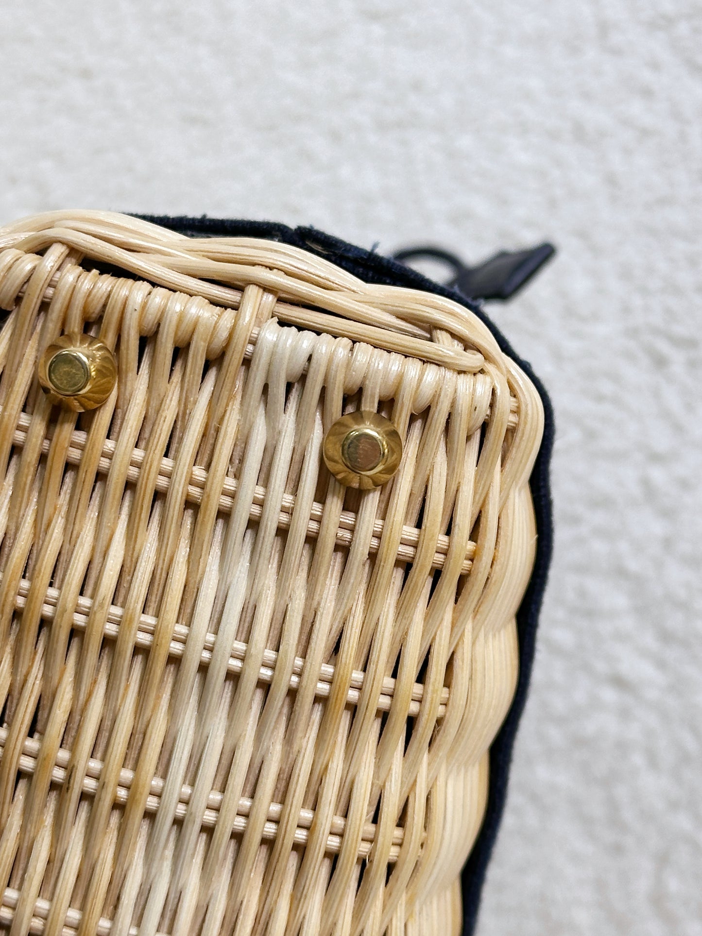 Christian Dior Bicolor Wicker Jacquard Mini Lady Dior Bag