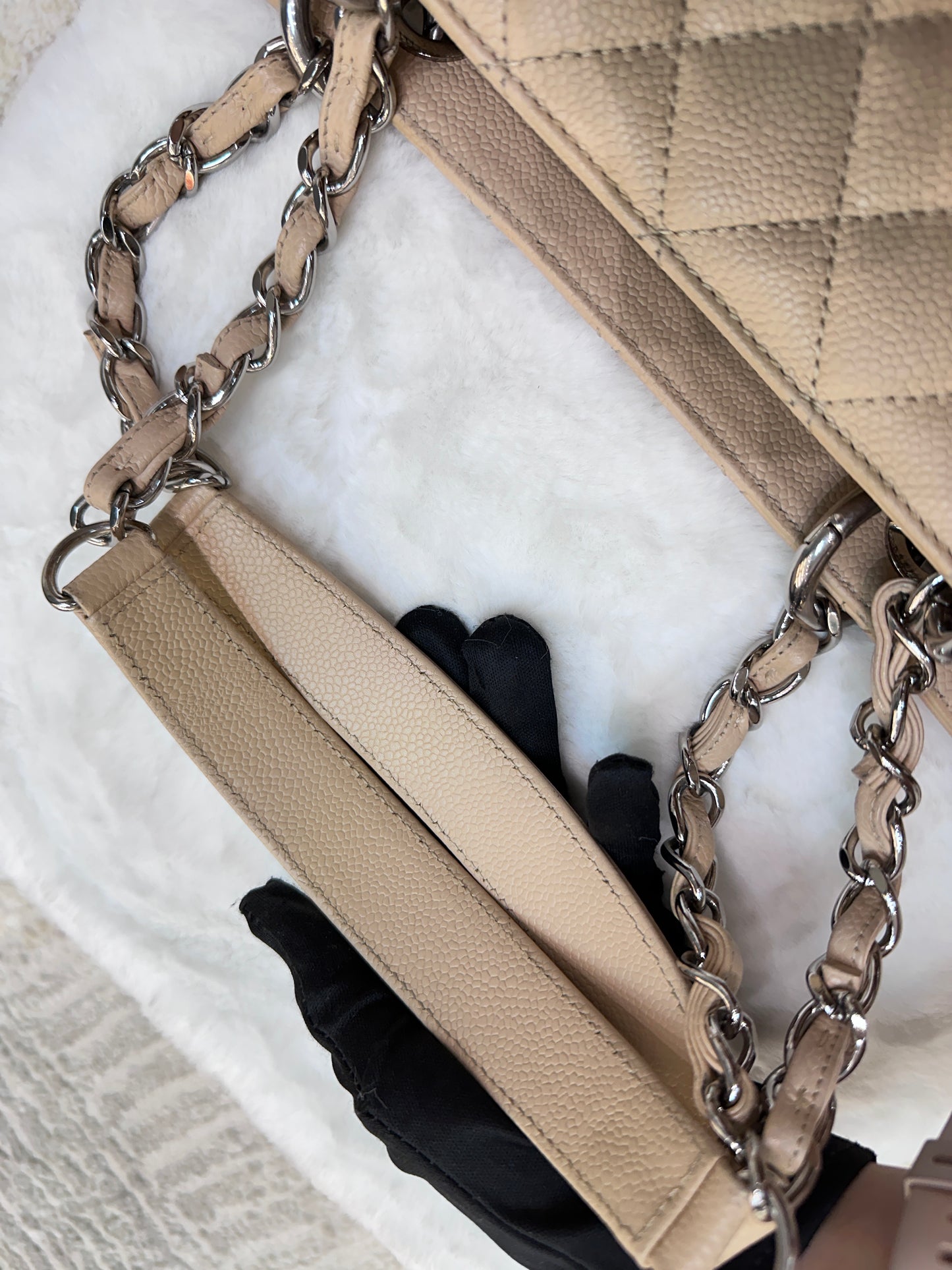 Chanel GST Beige Caviar Shw Bag