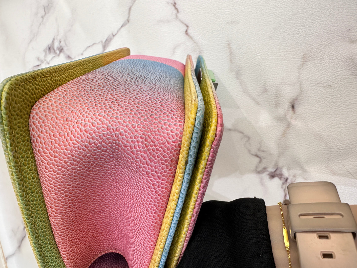 Chanel Multicolor Quilted Caviar Leather Medium Cuba Boy Bag