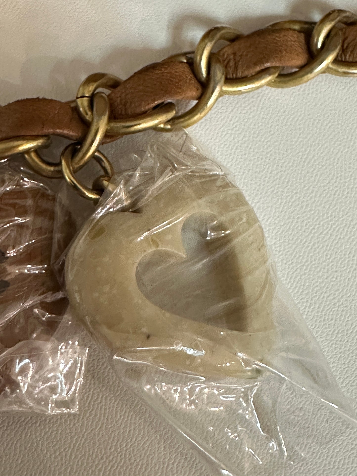 Chanel Lambskin Valentine Charms Small Flap Beige 1427 holo card