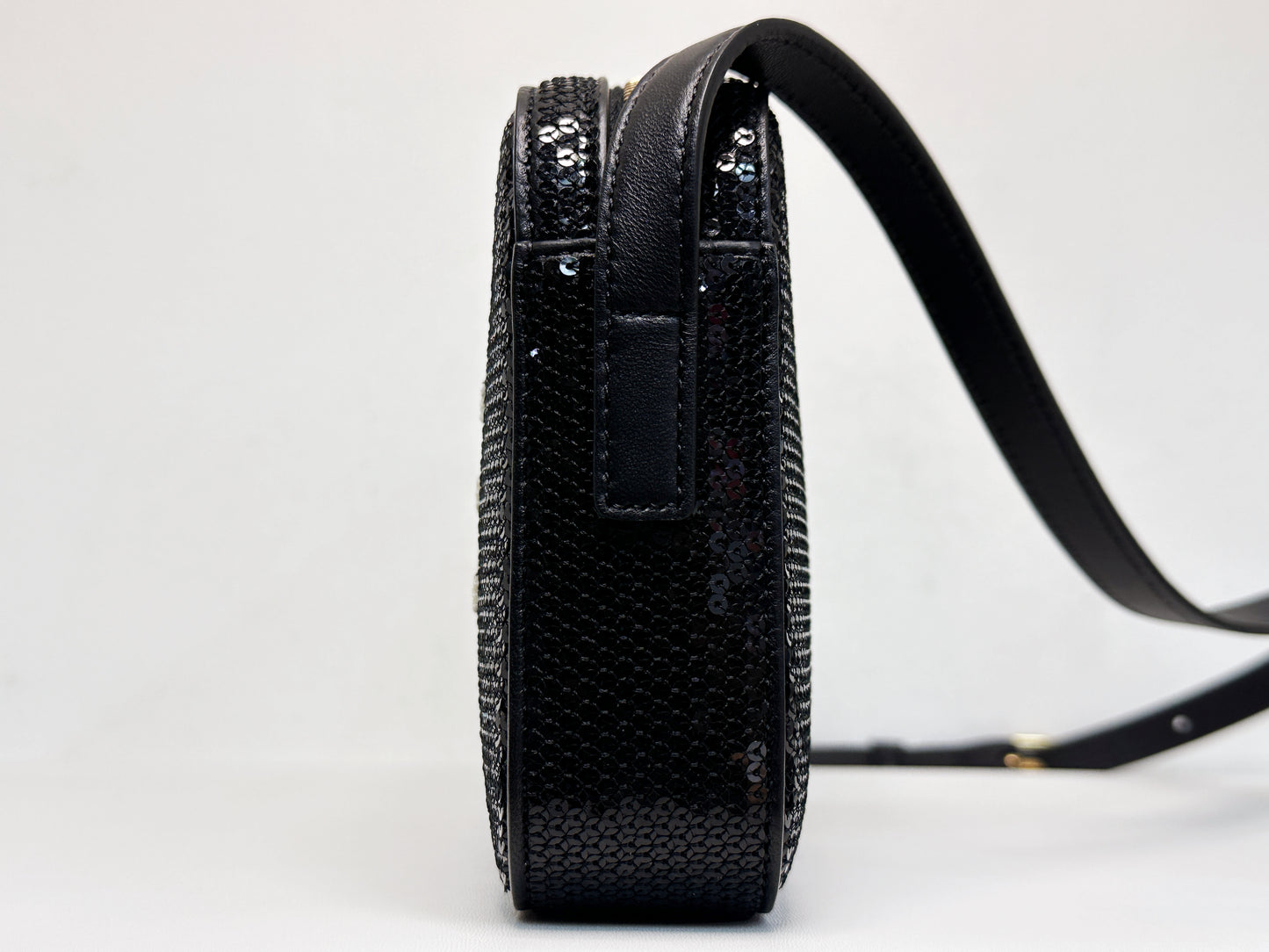 CELINE Camera shoulder bag leather Triomphe in sequins with Celine