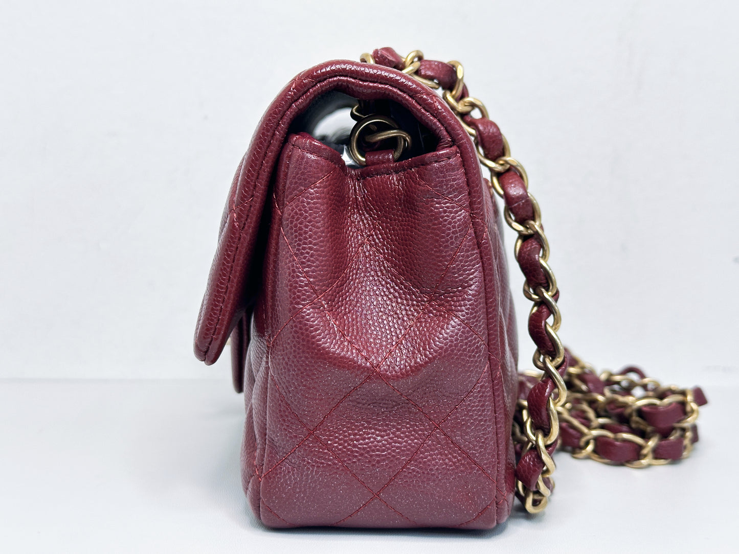Chanel 18C Timeless Classic Mini Rectangular Flap Iridescent 2512 holo card