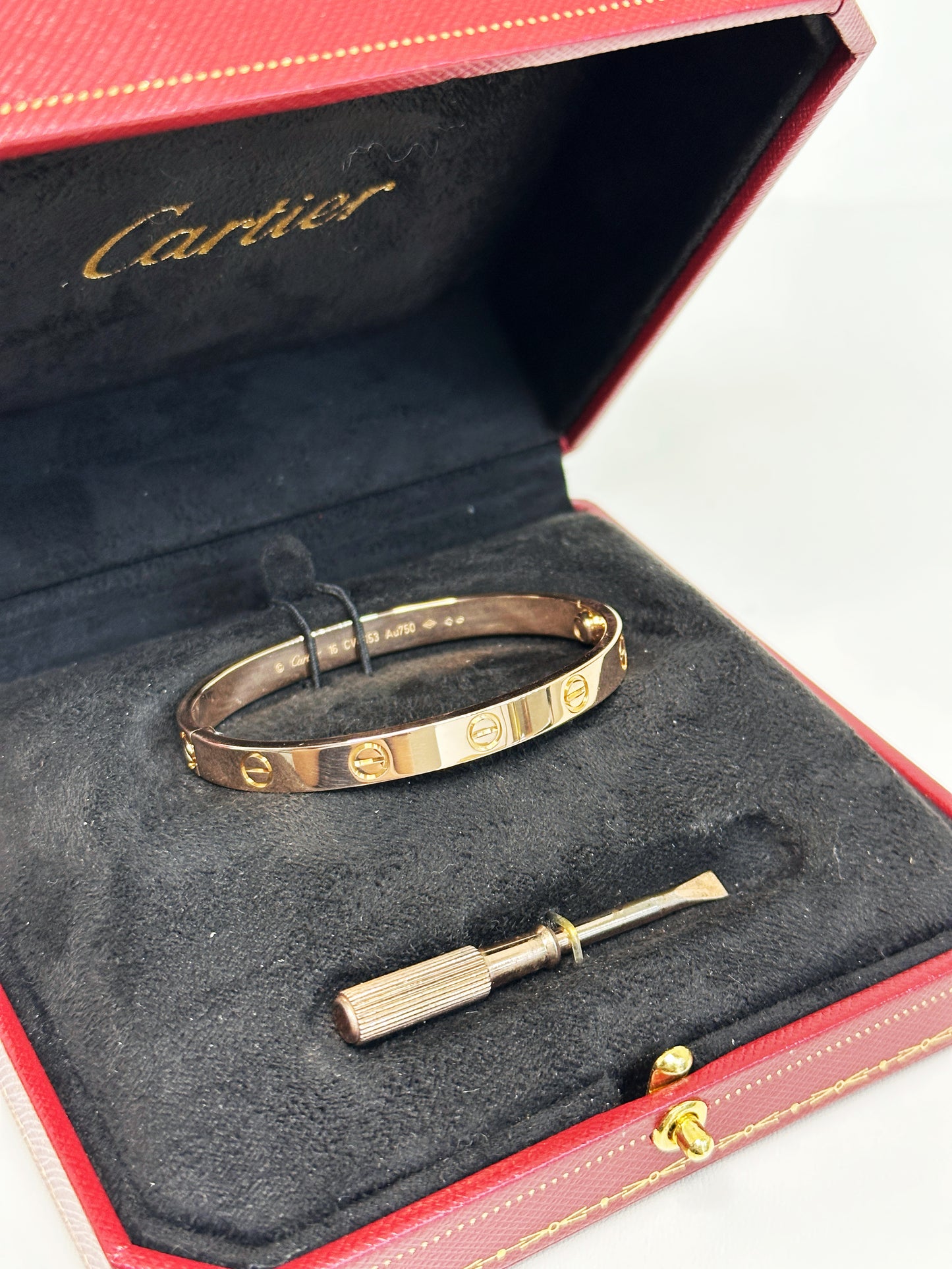 Cartier Love Bracelet Classic Model 18K Rose Gold CVU XXX