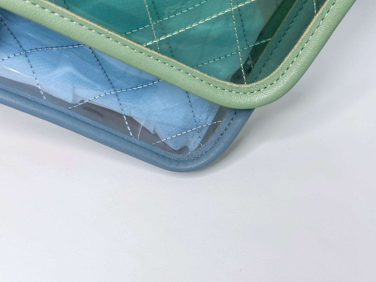 Chanel Coco Splash PVC Medium Flap Bag Green/Blue/Pink 254975 holo