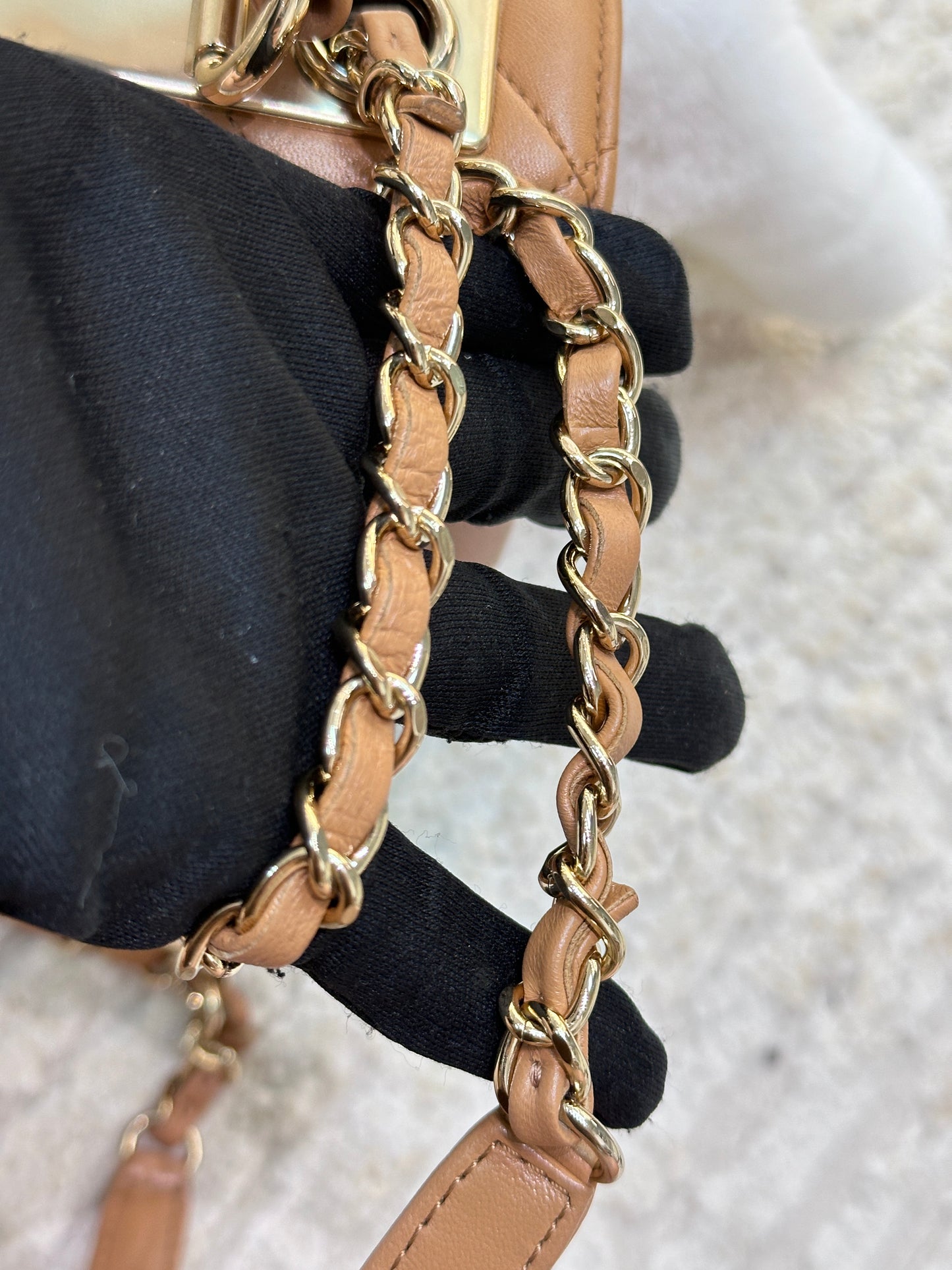 CHANEL Small Trendy CC Handle Flap Bag 19K Brown