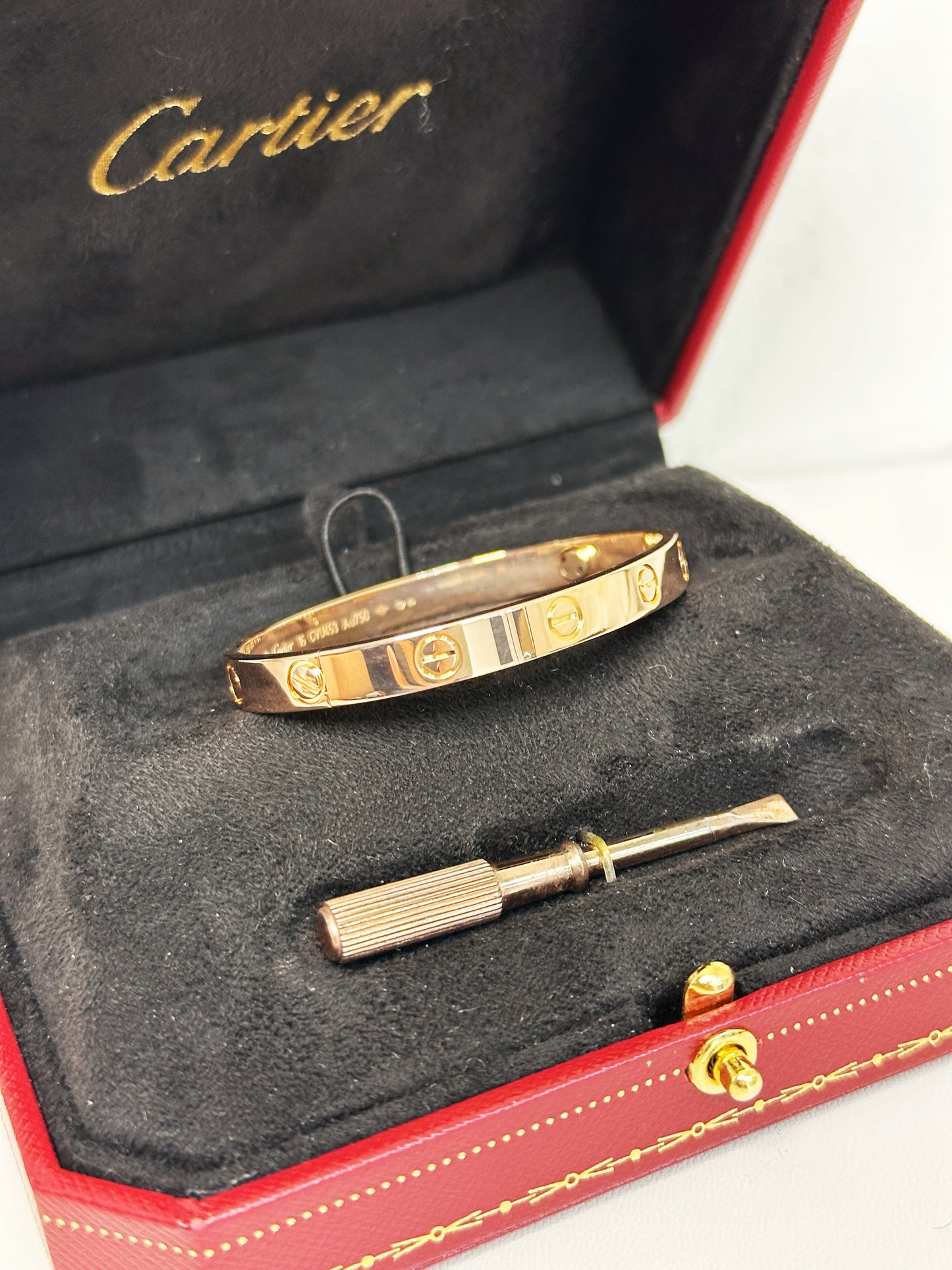 Cartier Love Bracelet Classic Model 18K Rose Gold CVU XXX