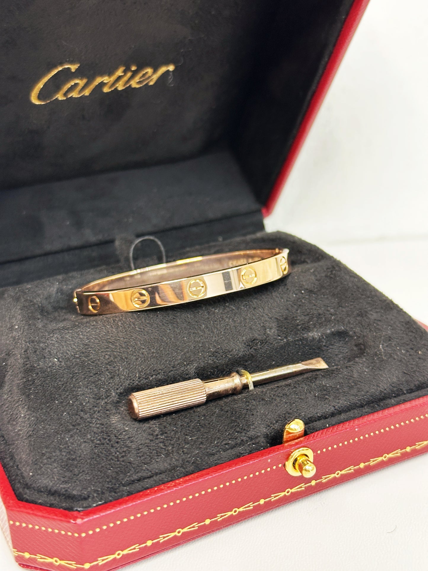 Cartier Love Bracelet Classic Model 18K Rose Gold CVU XXX
