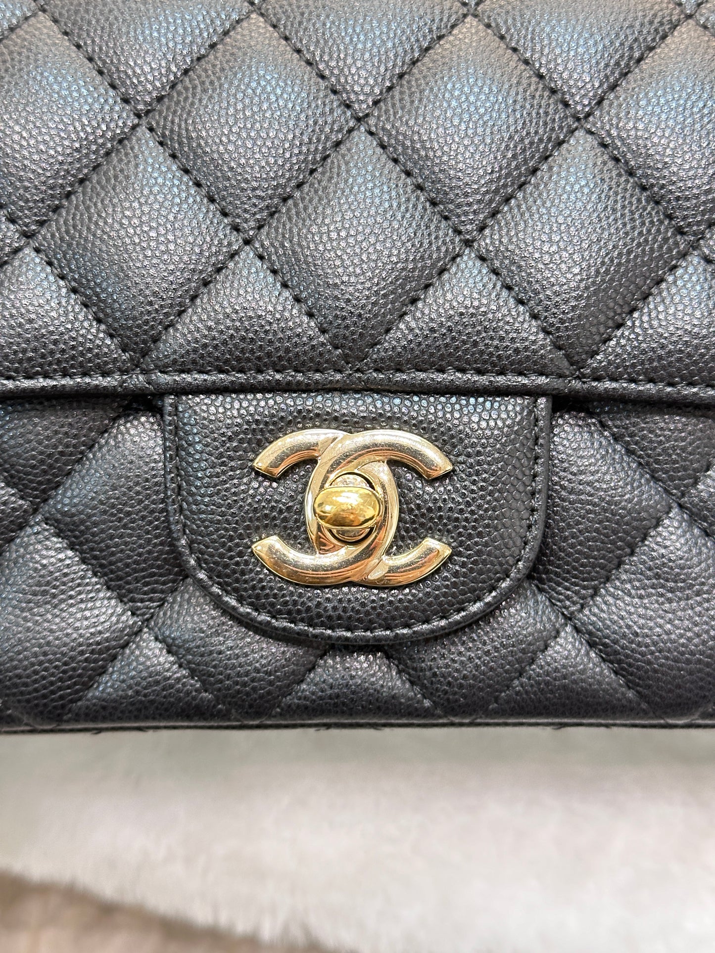 Chanel Mini Rectangular Classic Flap Black Bag GHW 17B