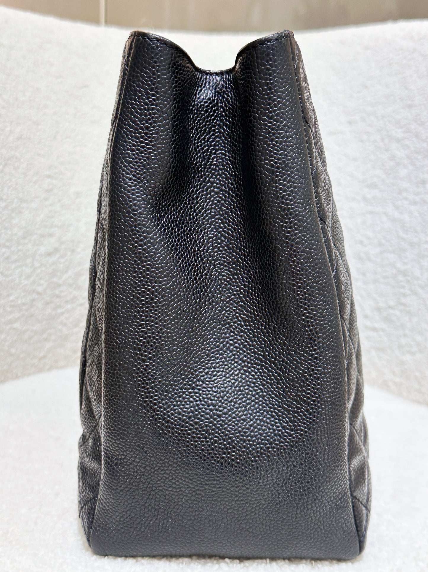 Chanel Caviar Grand Shopping Tote GST Black SHW 1594 holo card