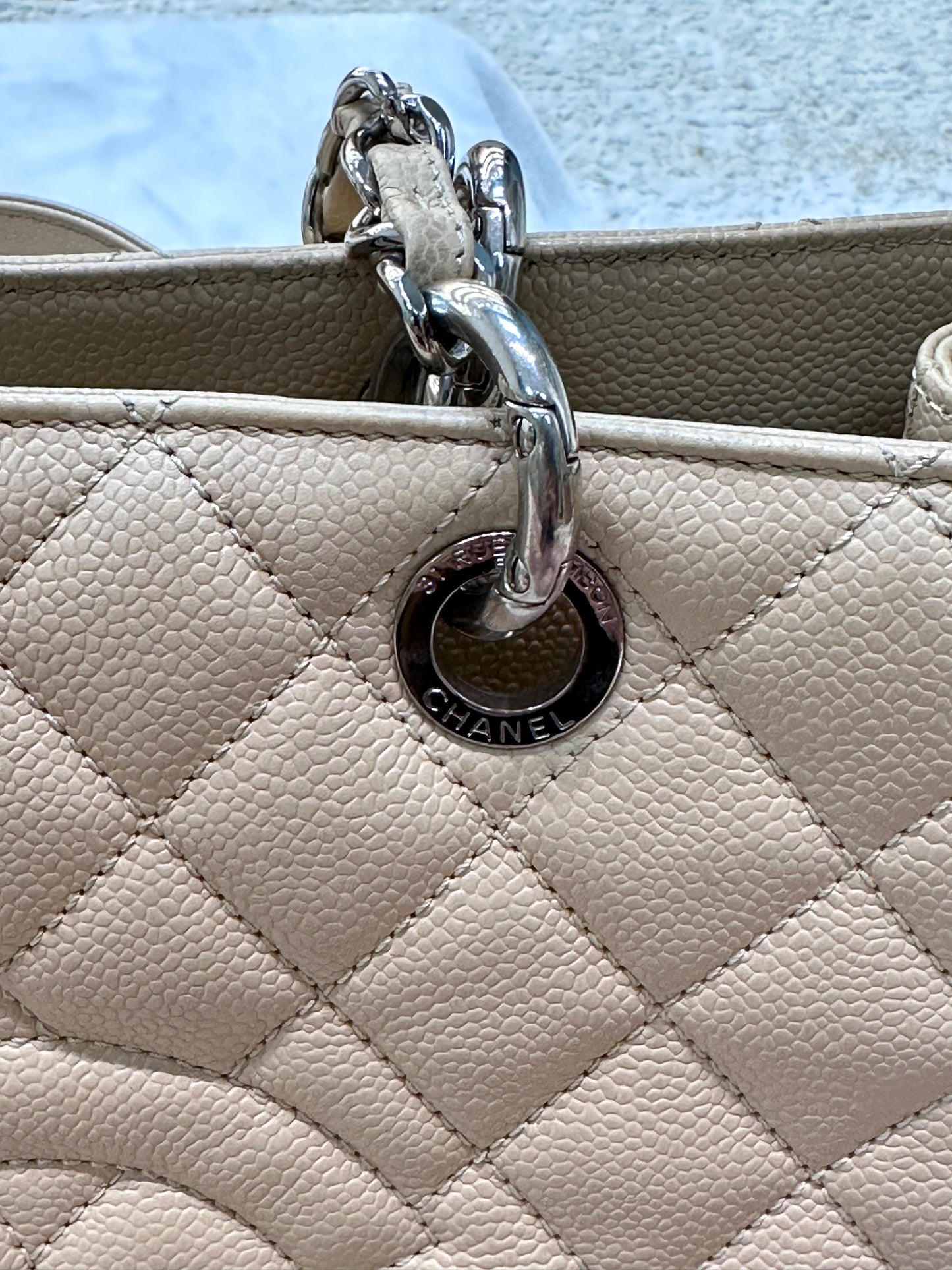 Chanel GST Beige Caviar Shw Bag
