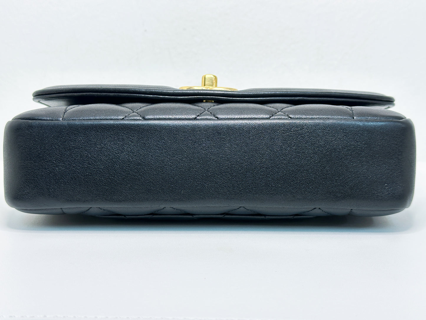 Chanel Small Diana Flap Black Lambskin GHW 2073 holo