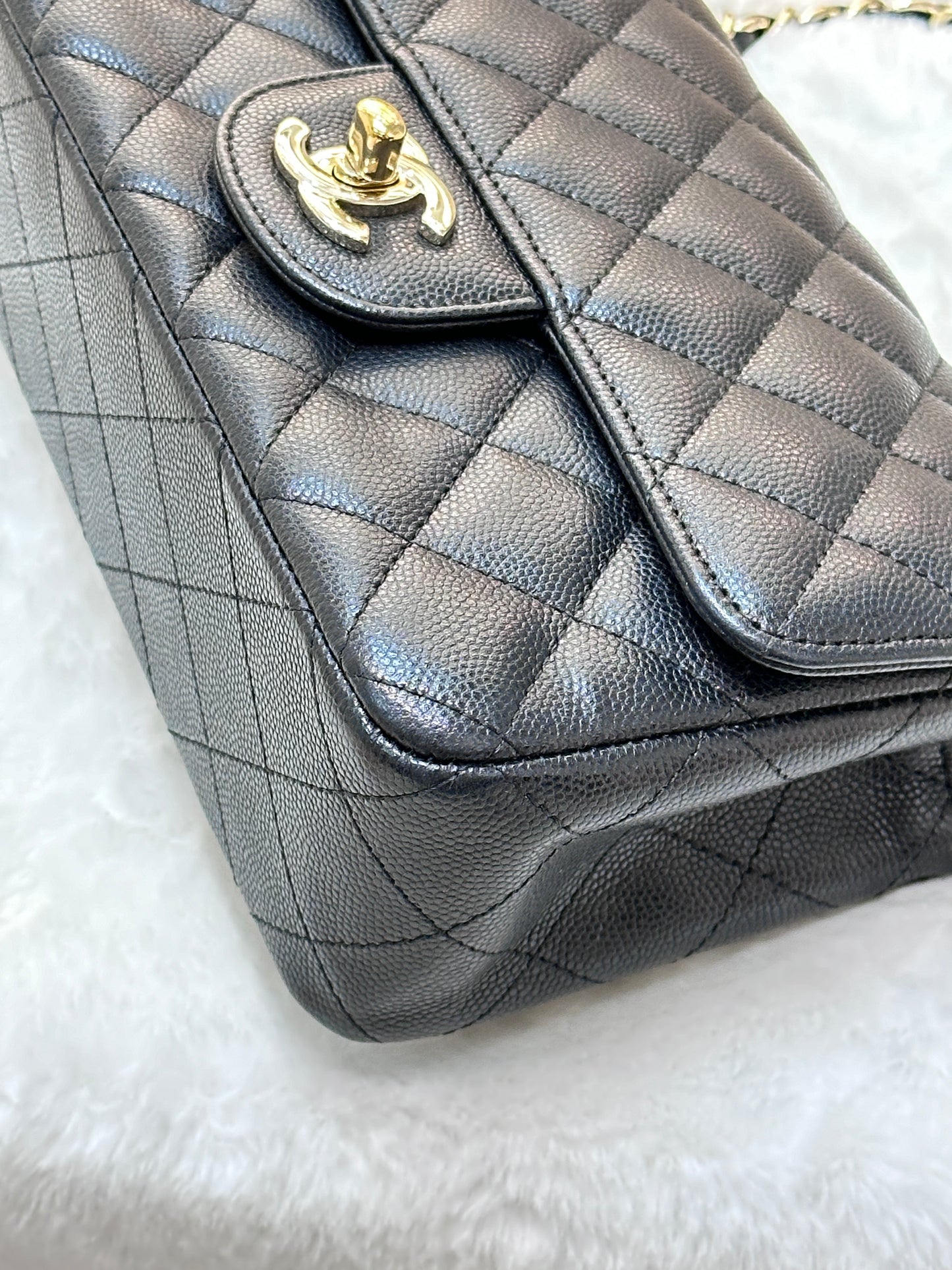 Chanel Mini Rectangular Classic Flap Black Bag GHW 17B