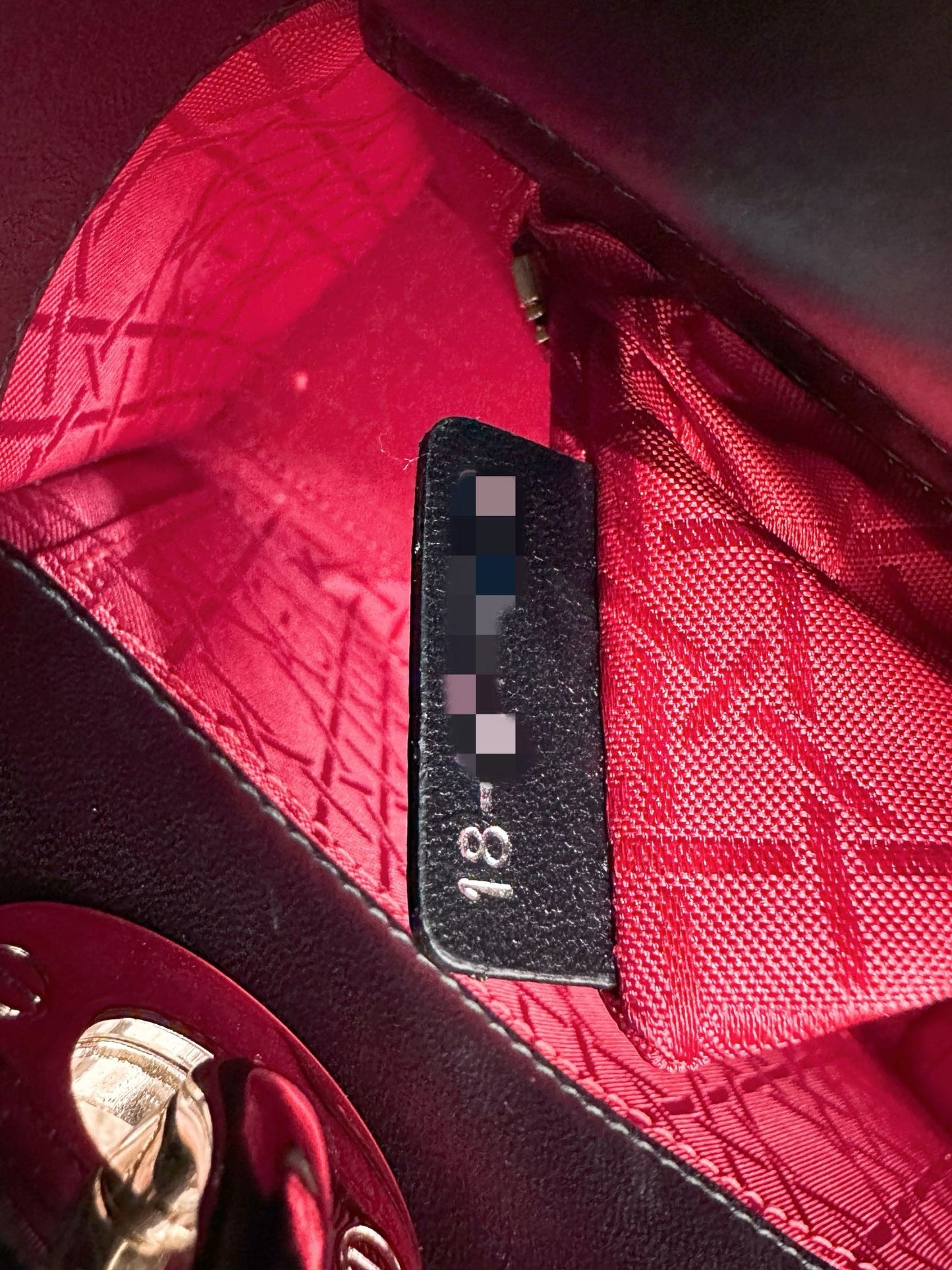 CHRISTIAN DIOR Lambskin Cannage Small My ABCDior Lady Dior Black SHW