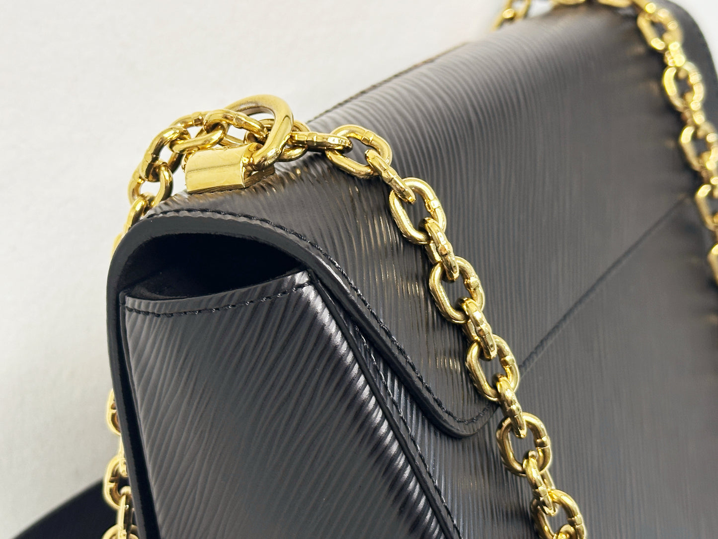 Louis Vuitton Black Epi Leather Sequin Owl MM Twist Bag
