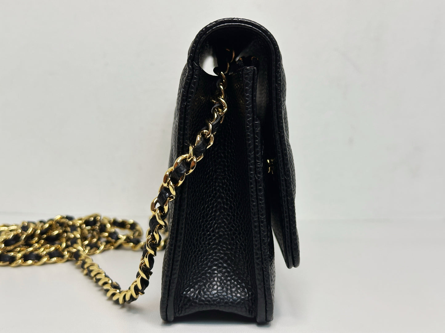 Chanel Classic Wallet on Chain Caviar Black GHW TJ8P microchip