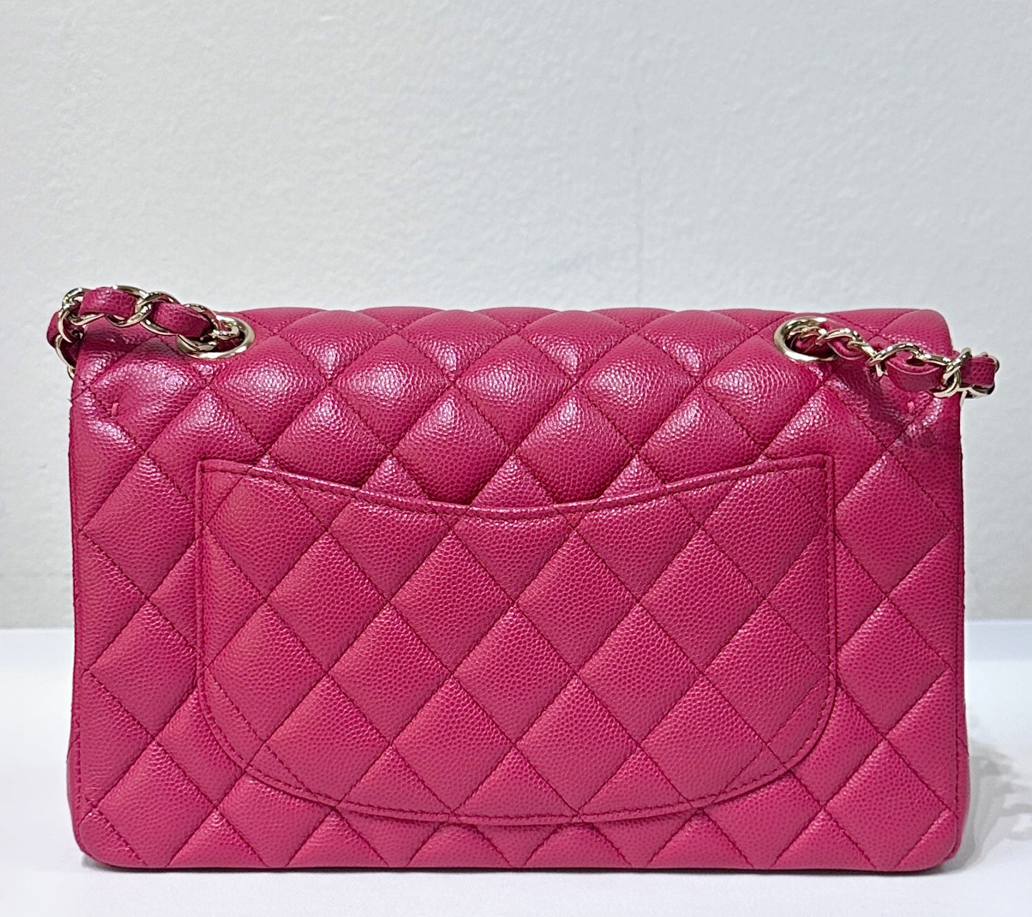 CHANEL Small Classic Double Flap Caviar Quilted Red GHW 