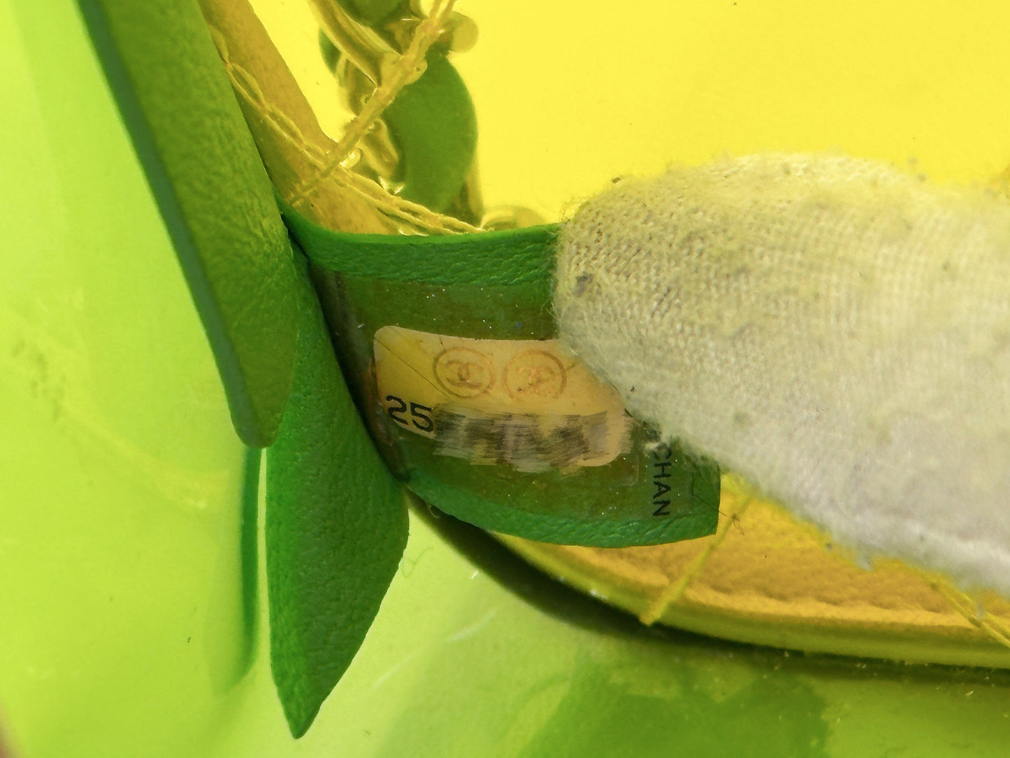 Chanel Yellow Coco Splash PVC Medium Flap Bag 2582 holo card