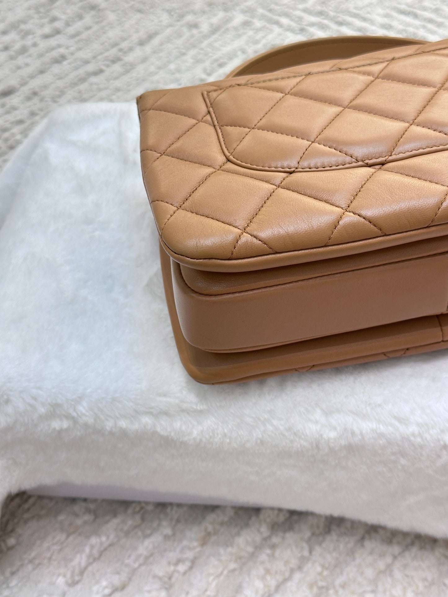 CHANEL Small Trendy CC Handle Flap Bag 19K Brown