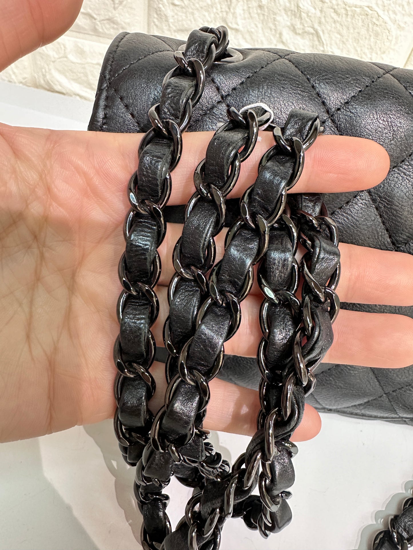 Chanel Mini Rectangle Black Calfskin BHW