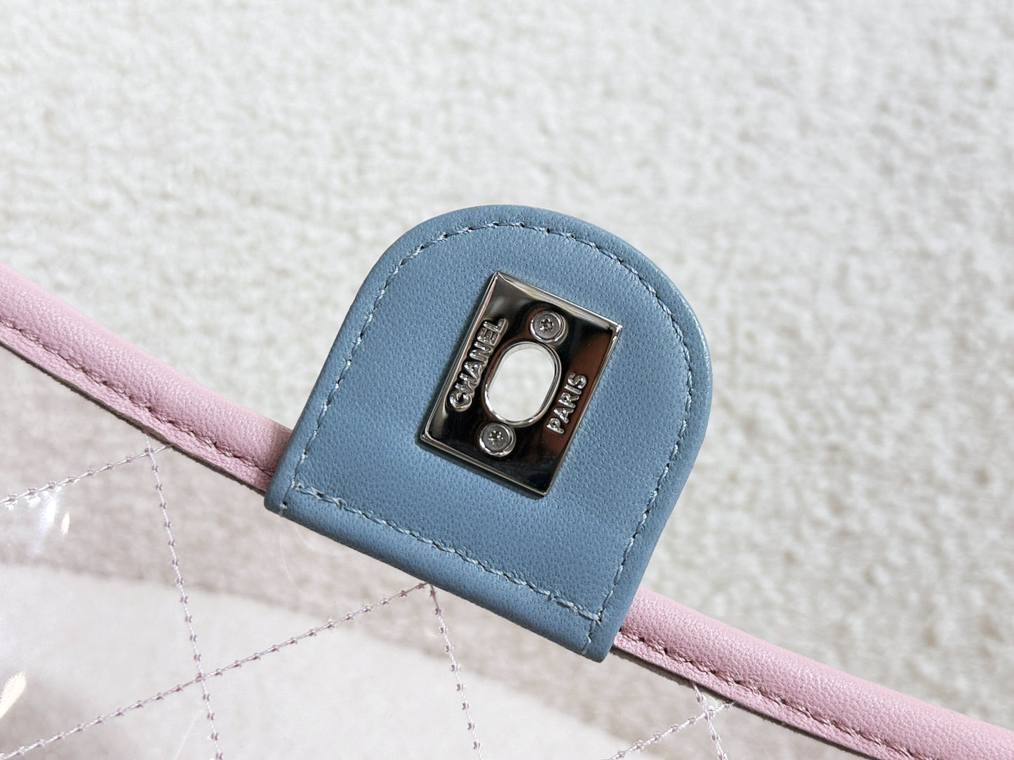 Chanel Coco Splash PVC Medium Flap Bag Pink/Green/Blue 254 holo card