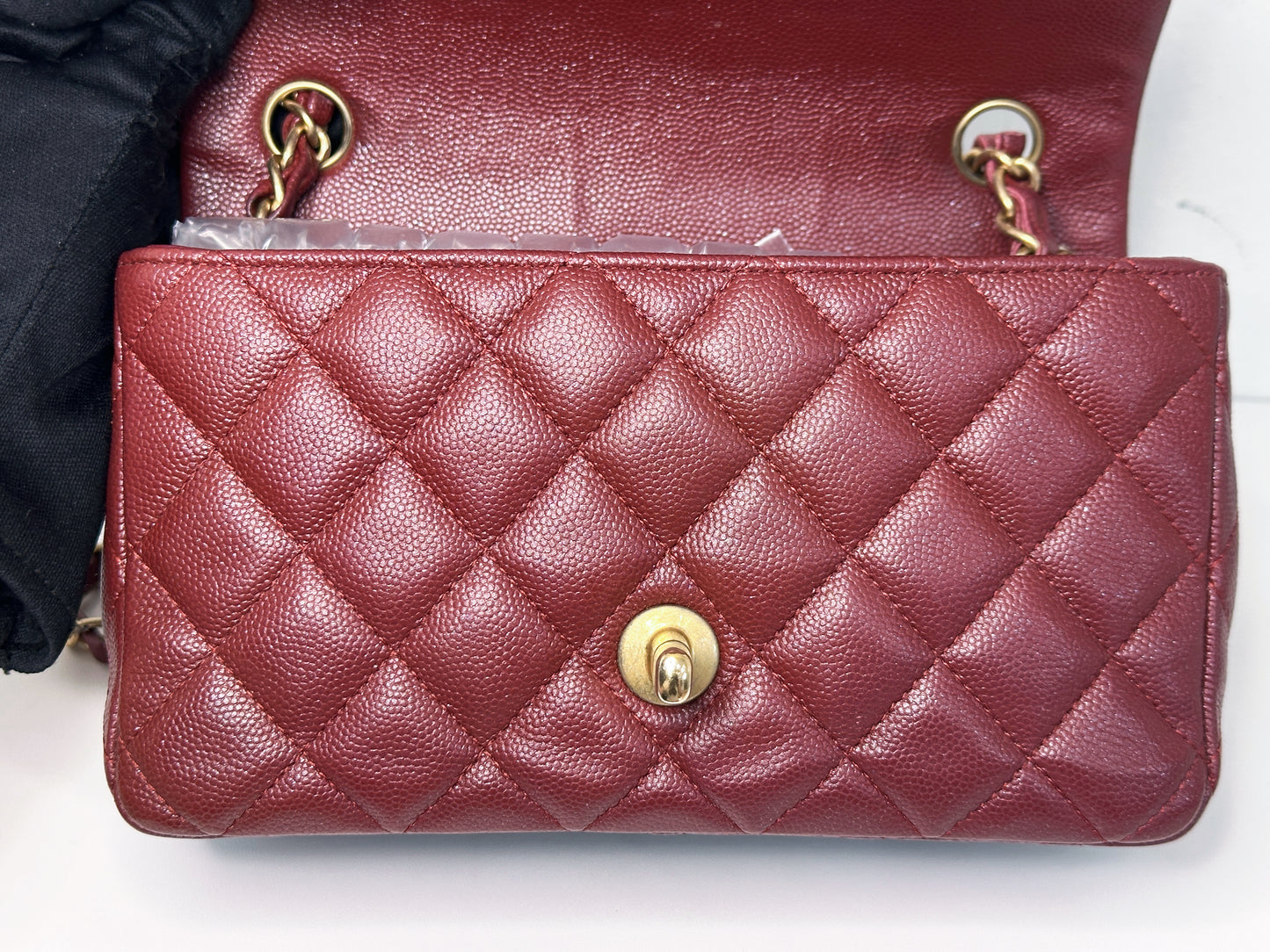 Chanel 18C Timeless Classic Mini Rectangular Flap Iridescent 2512 holo card