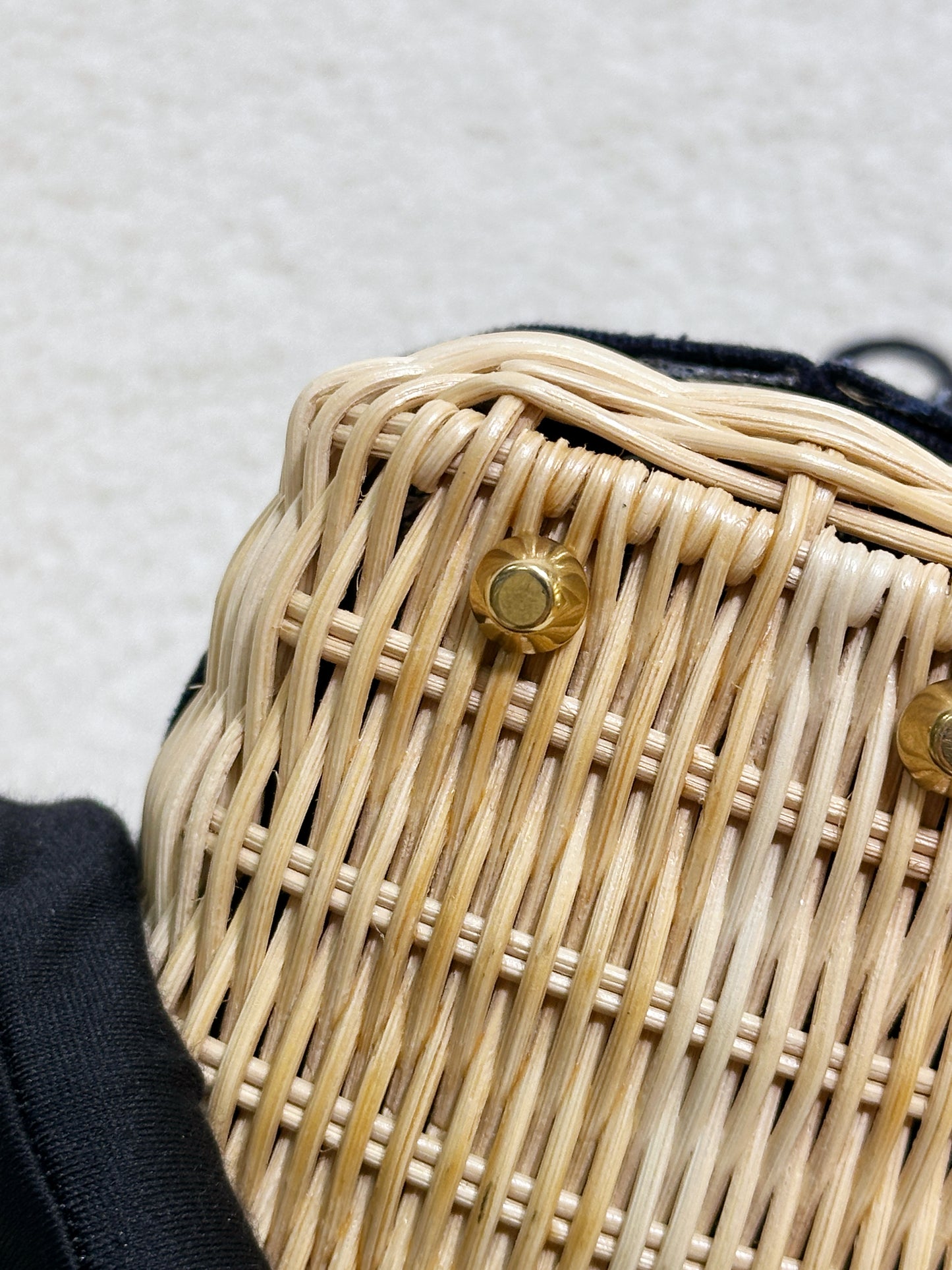 Christian Dior Bicolor Wicker Jacquard Mini Lady Dior Bag