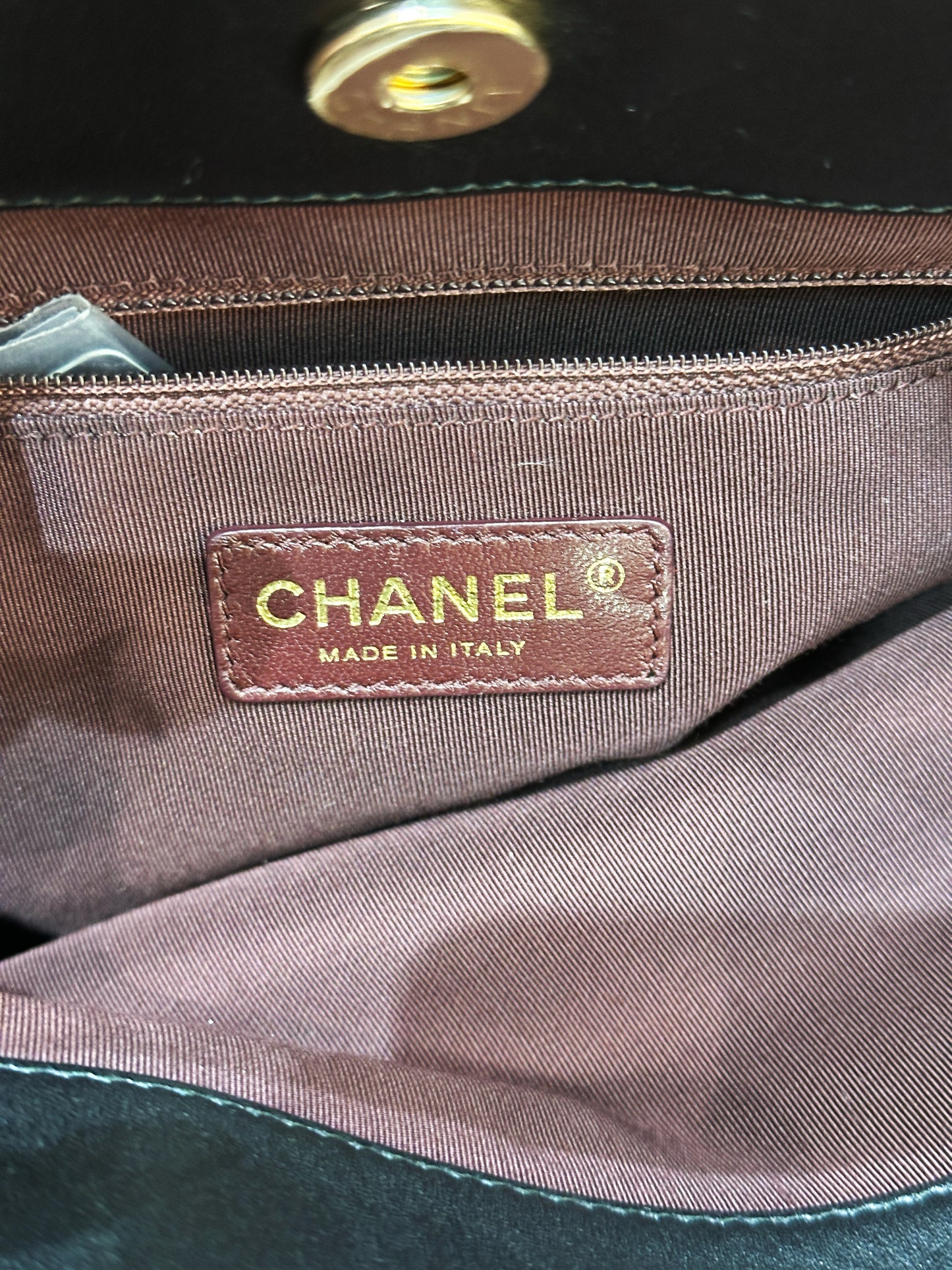 Chanel CC Lambskin Shopping Tote with Chain GHW 2875 holo card