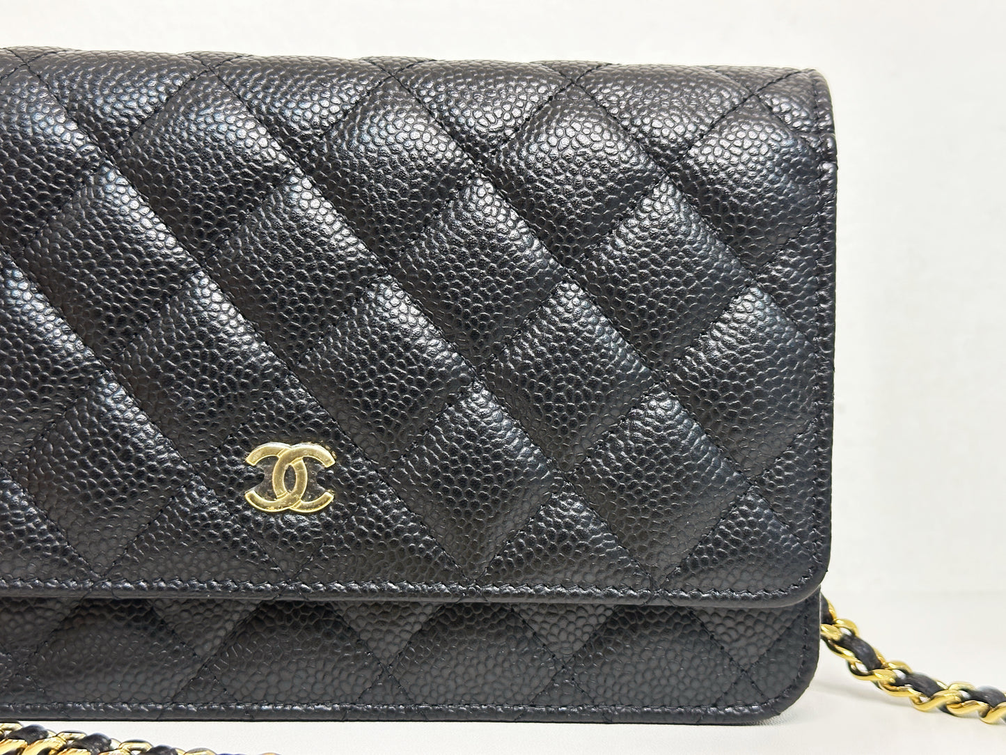 Chanel Classic Wallet on Chain Caviar Black GHW TJ8P microchip
