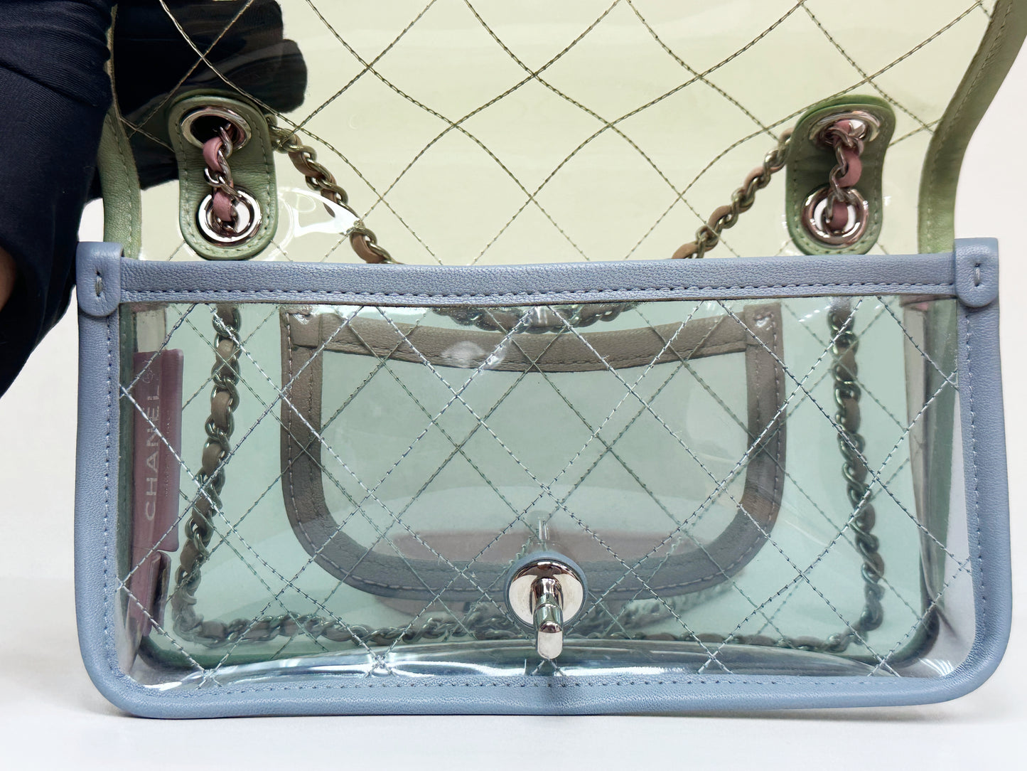 Chanel Coco Splash PVC Mini Flap Bag Green/Blue/Pink 2569 holo