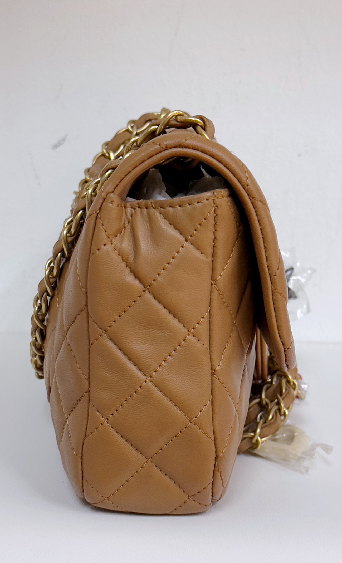 Chanel Lambskin Valentine Charms Small Flap Beige 1427 holo card