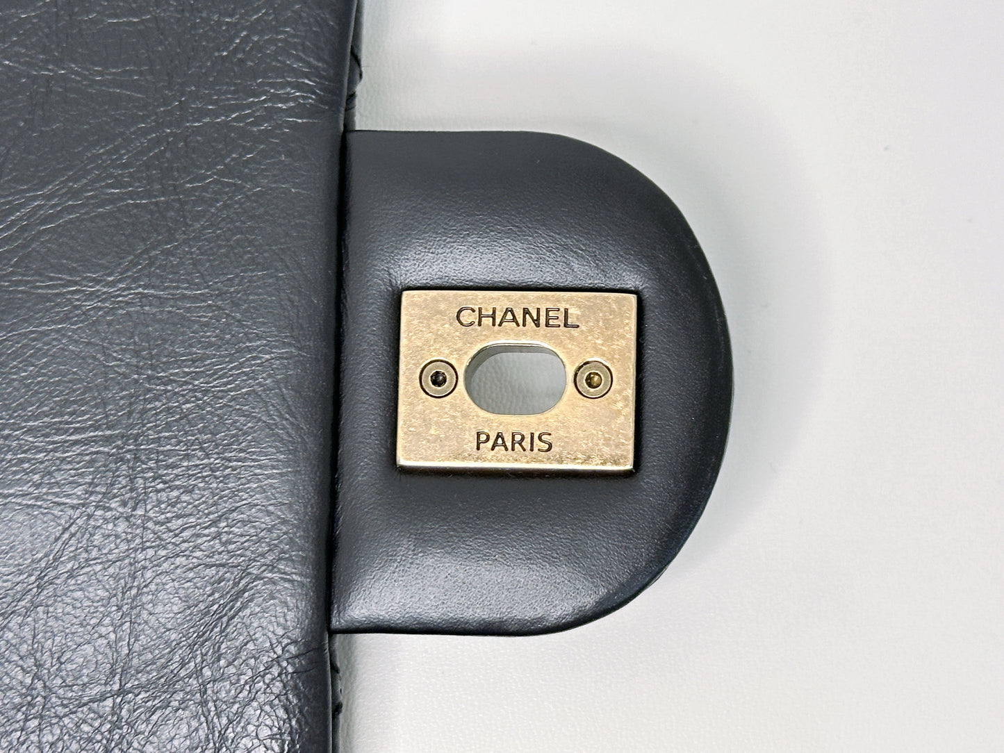 Chanel Mini Limited Edition Aged Calfskin Quilted Medallion Flap Black GHW 2063 holo card