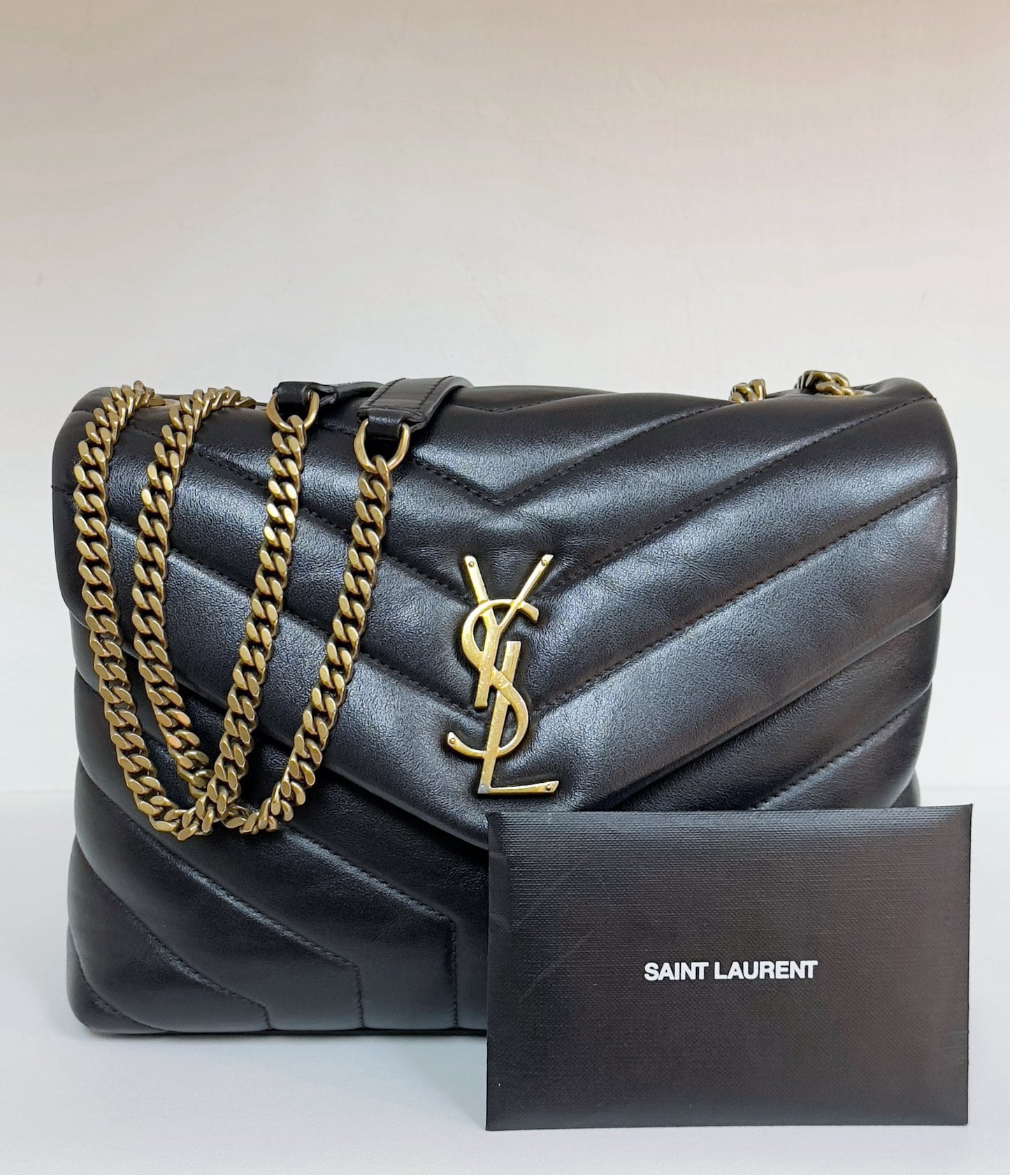 YSL Black Small Loulou Shoulder Bag GHW 2021 Year
