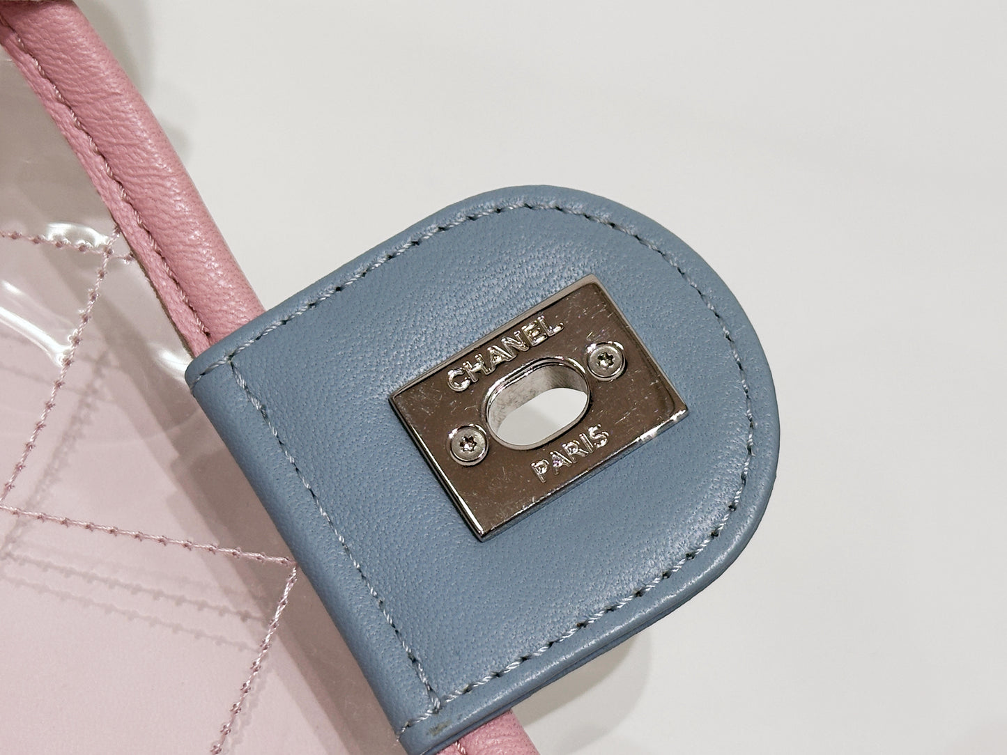 Chanel Coco Splash PVC Medium Flap Bag Pink/Green/Blue 25499 holo