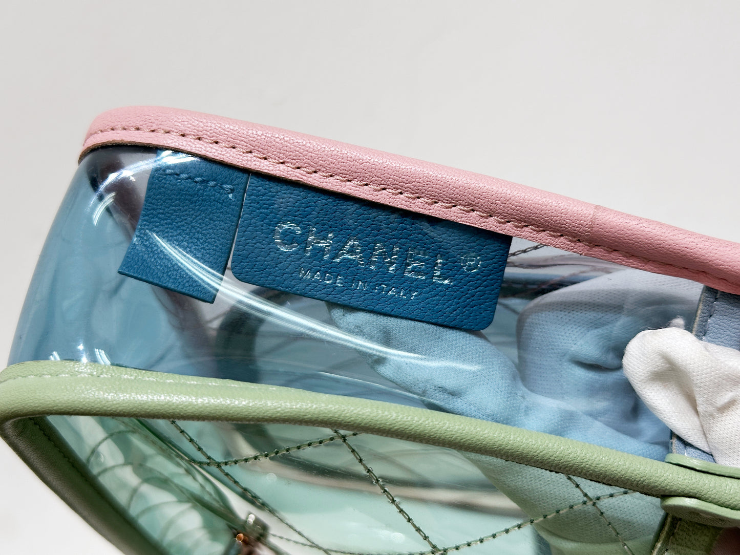 Chanel Coco Splash PVC Medium Flap Bag Pink/Green/Blue 25499 holo