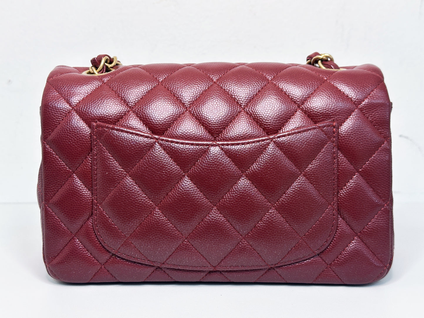 Chanel 18C Timeless Classic Mini Rectangular Flap Iridescent 2512 holo card