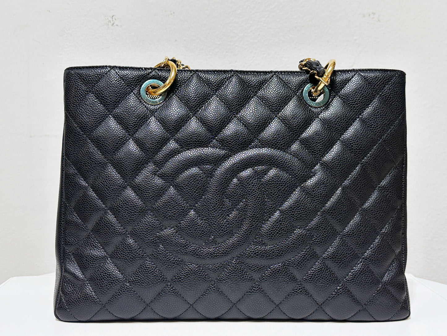 Chanel Caviar Grand Shopping Tote GST Black GHW 2021 holo card