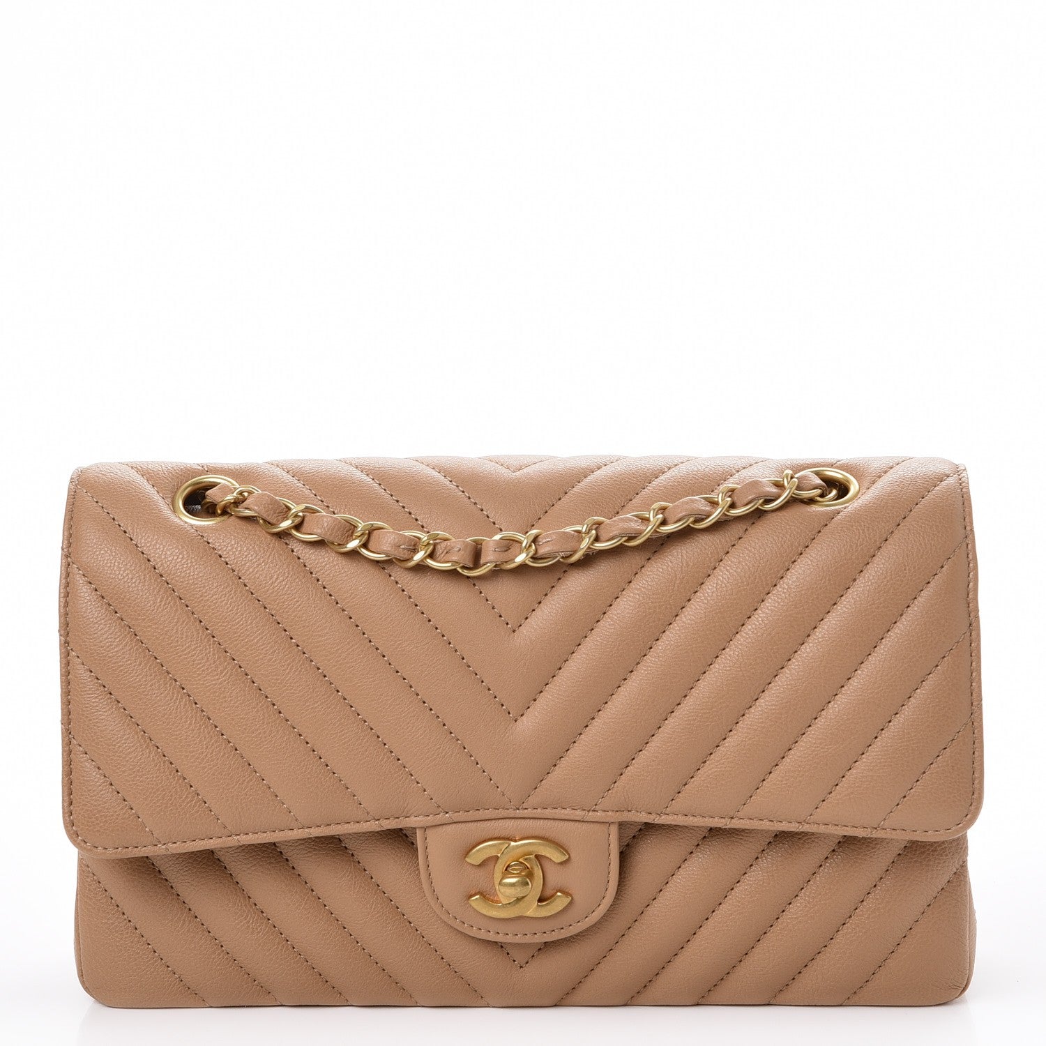 Chanel outlet chevron beige