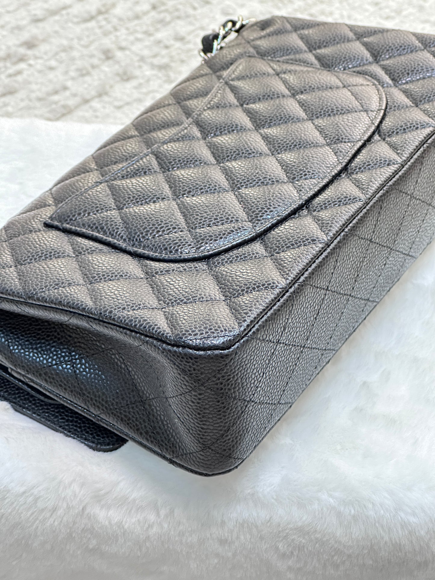 Chanel Medium Classic Flap Bag Caviar Black SHW