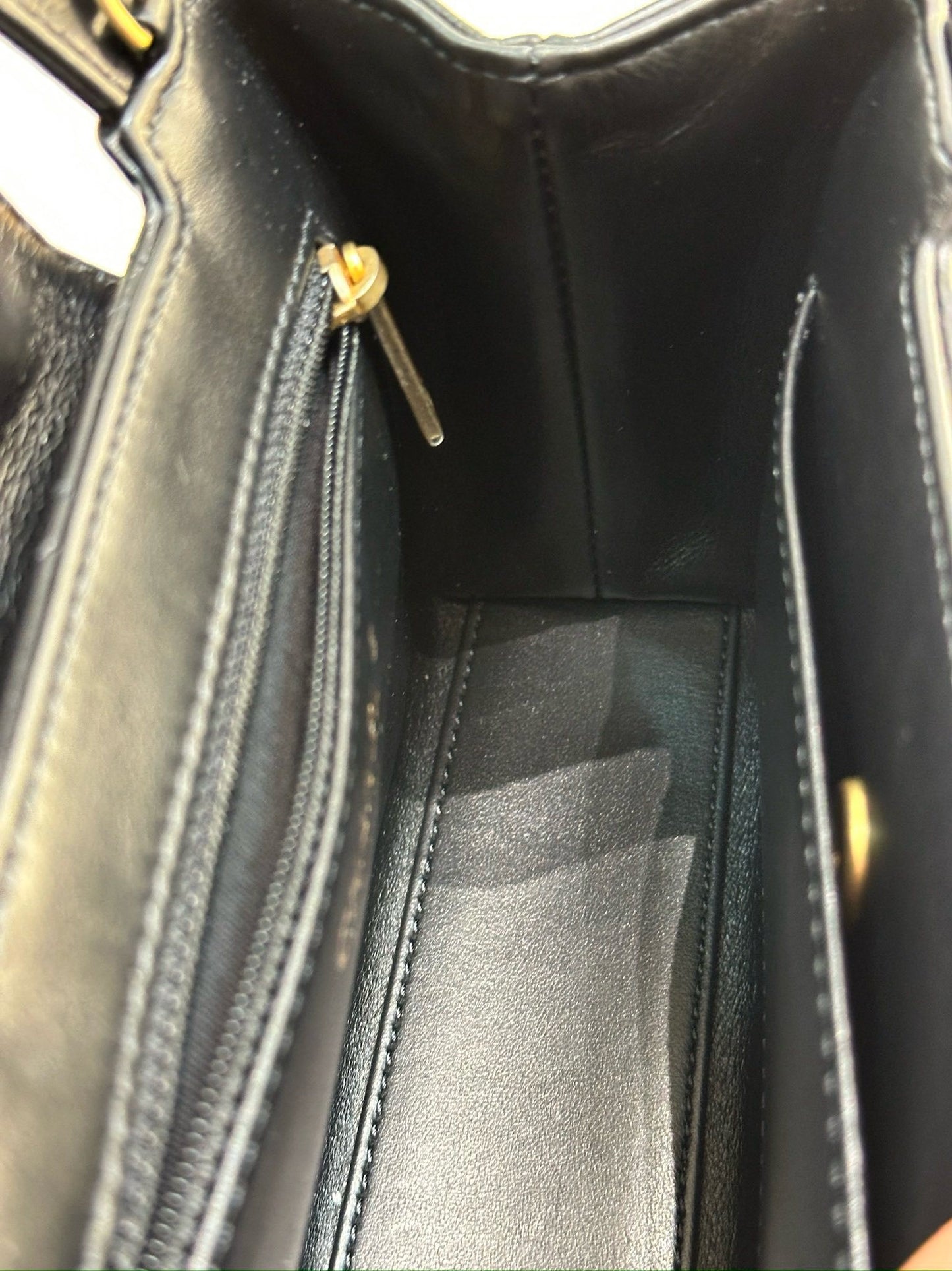 Chanel Lambskin Kelly Shopping Bag Black GHW 19cm