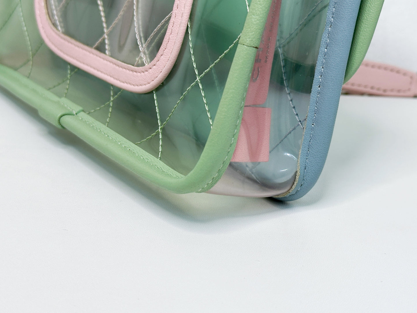 Chanel Coco Splash PVC Mini Flap Bag Green/Blue/Pink 25499 holo