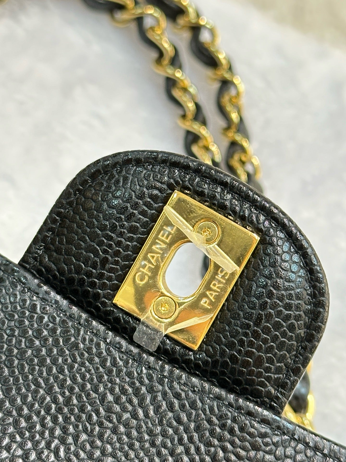 Chanel Small Classic Quilted Caviar Double Flap Bag Black 2022 year