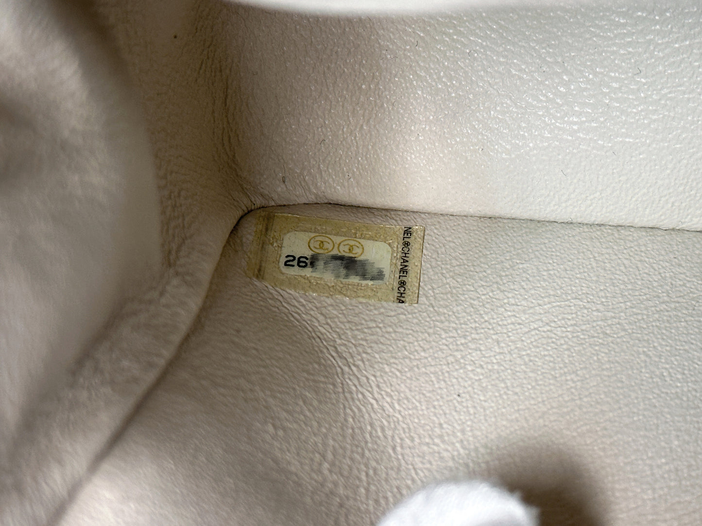 Chanel Mini Rectangle Chevron Blush Hue Light Beige Flap Bag LGHW