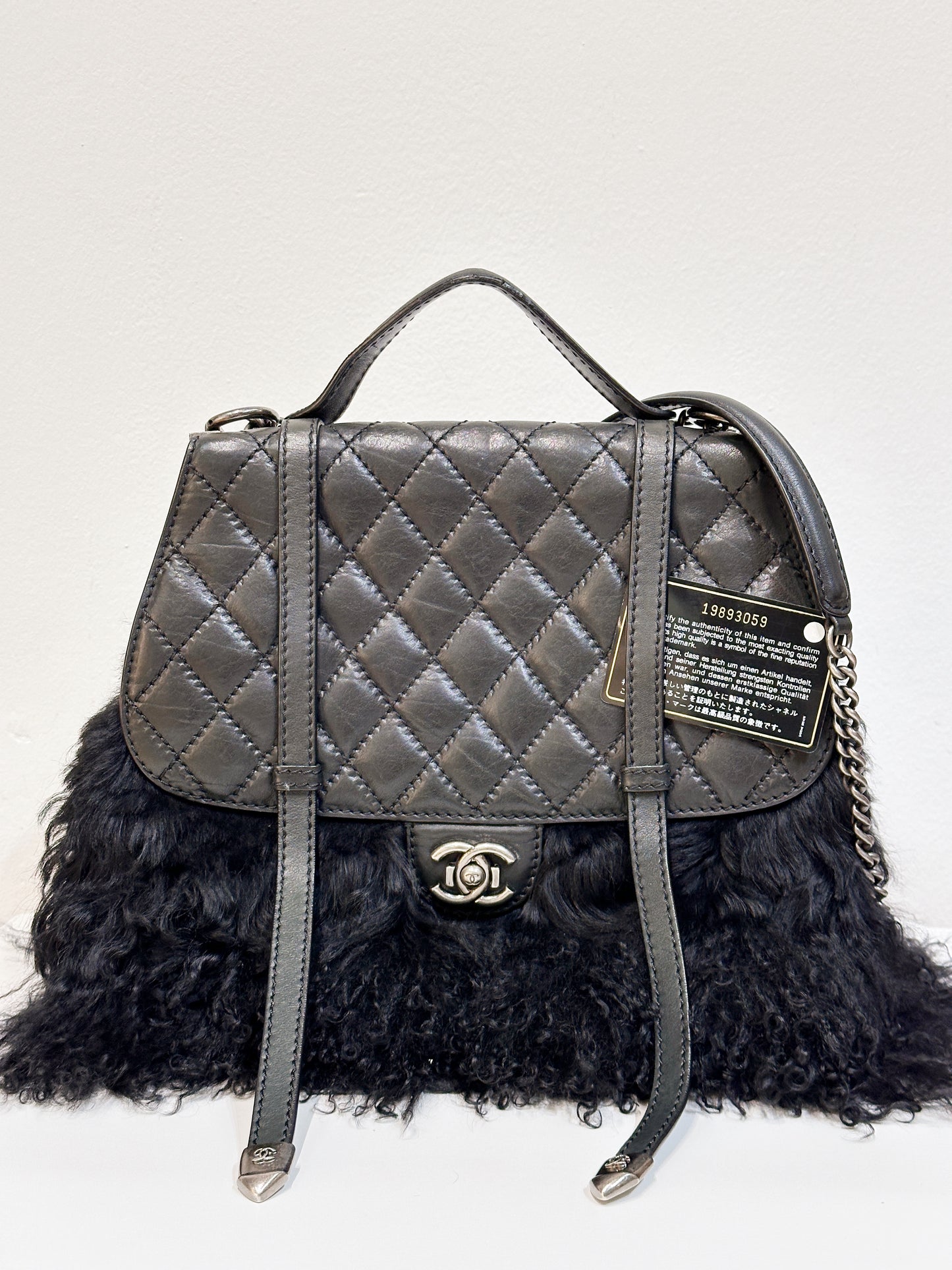 Chanel Paris-Dallas Double Flap Bag Quilted Calfskin and Fur Large