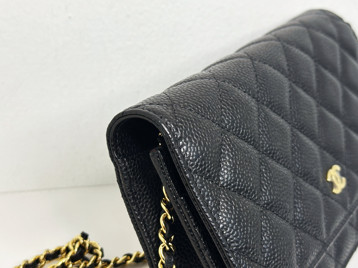 Chanel Classic Wallet on Chain Caviar Black GHW TJ8P microchip