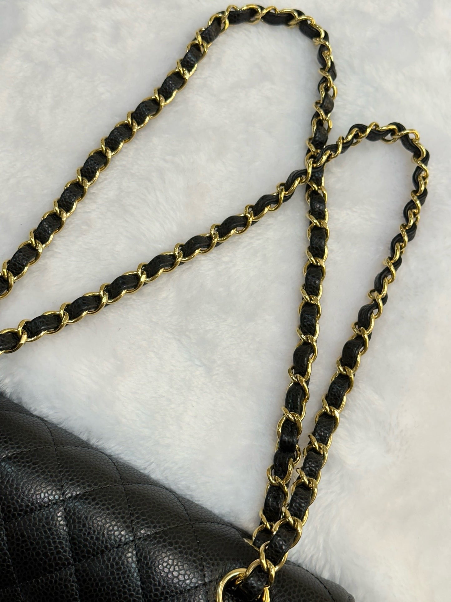 Chanel Small Classic Quilted Caviar Double Flap Bag Black 2022 year