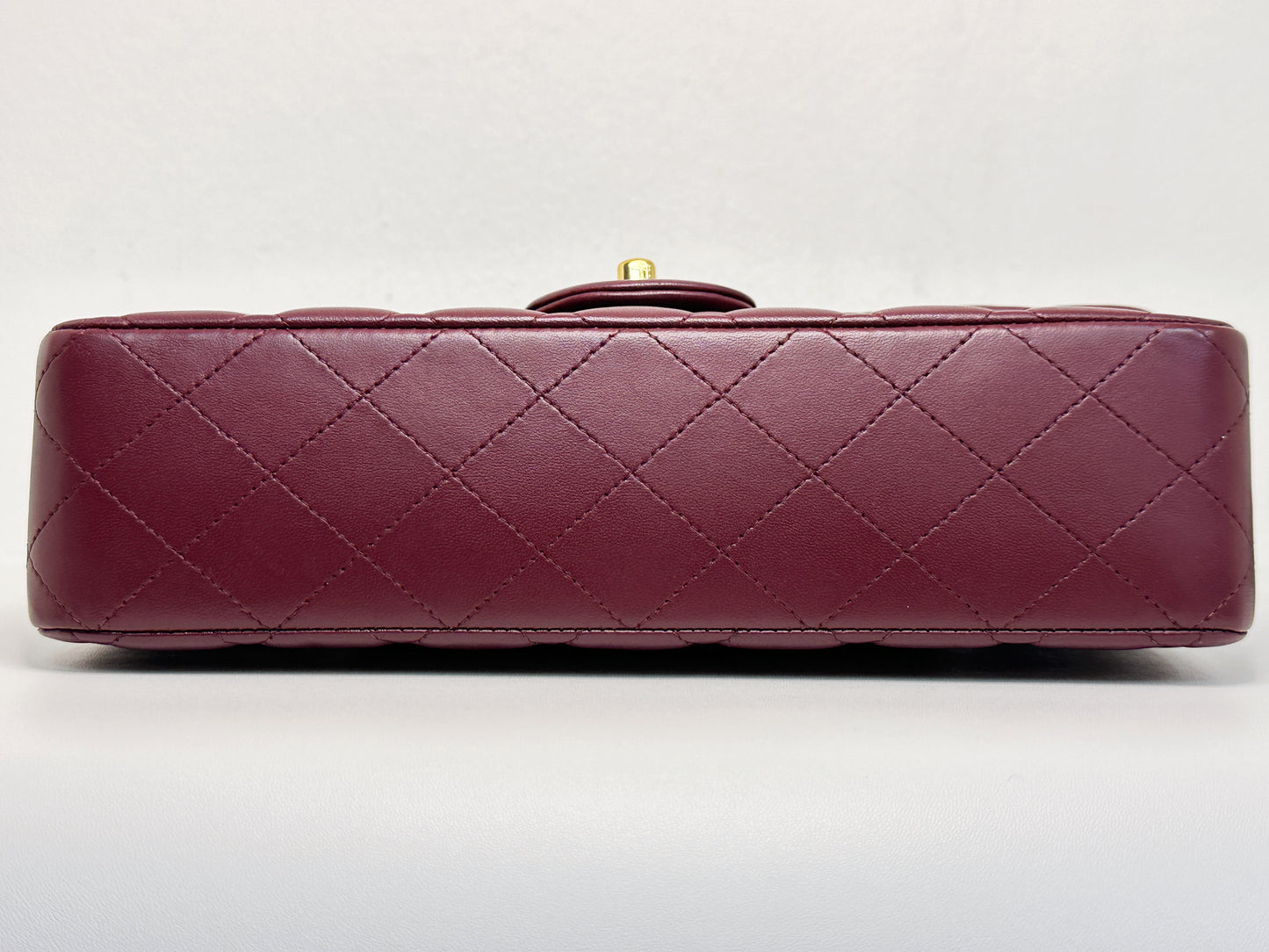 Chanel Classic Quilted Lambskin Medium Double Flap Bag Burgundy 2173 holo