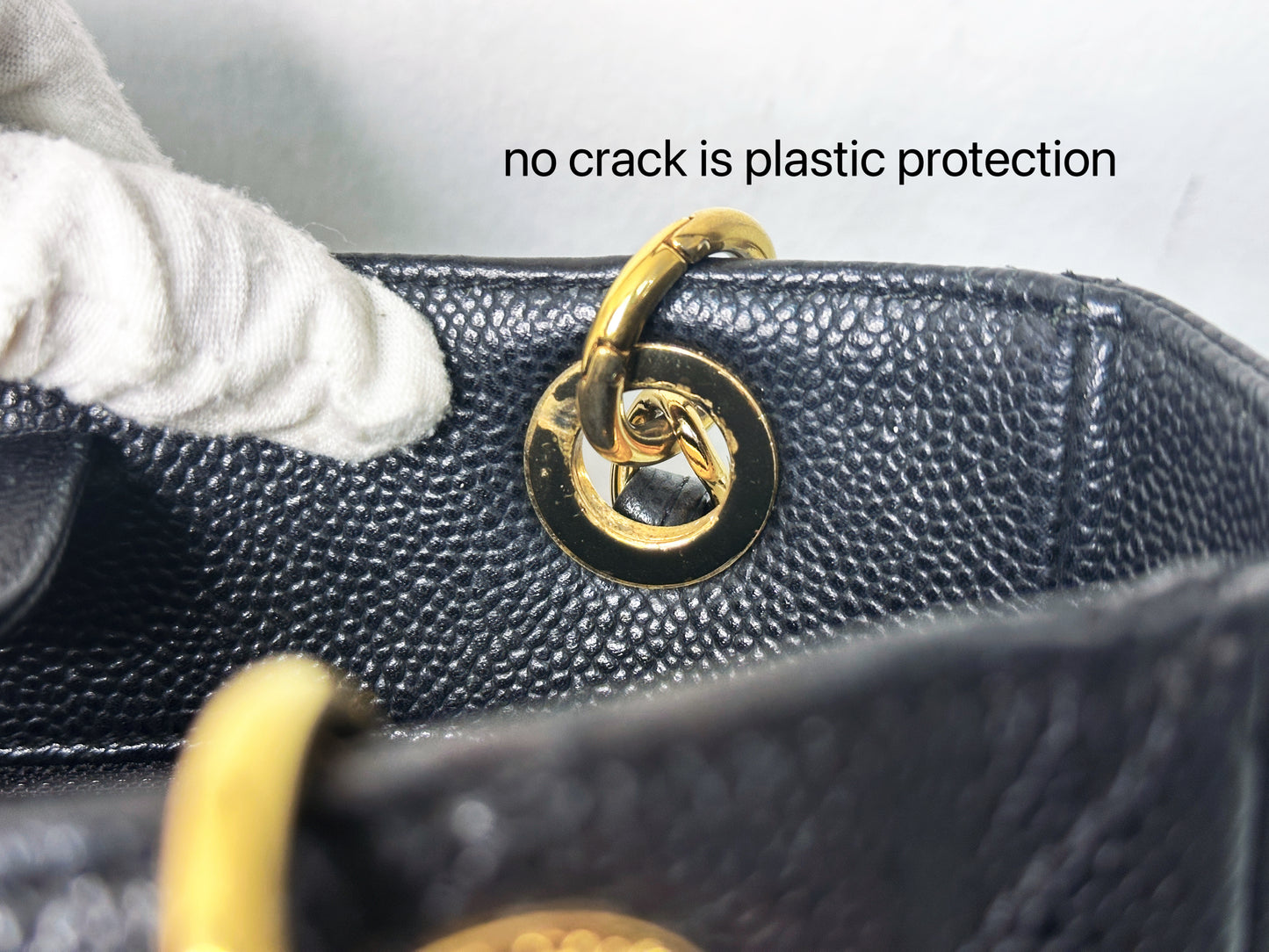 Chanel Caviar Quilted Petit Shopping Tote PST Black 1506 holo card