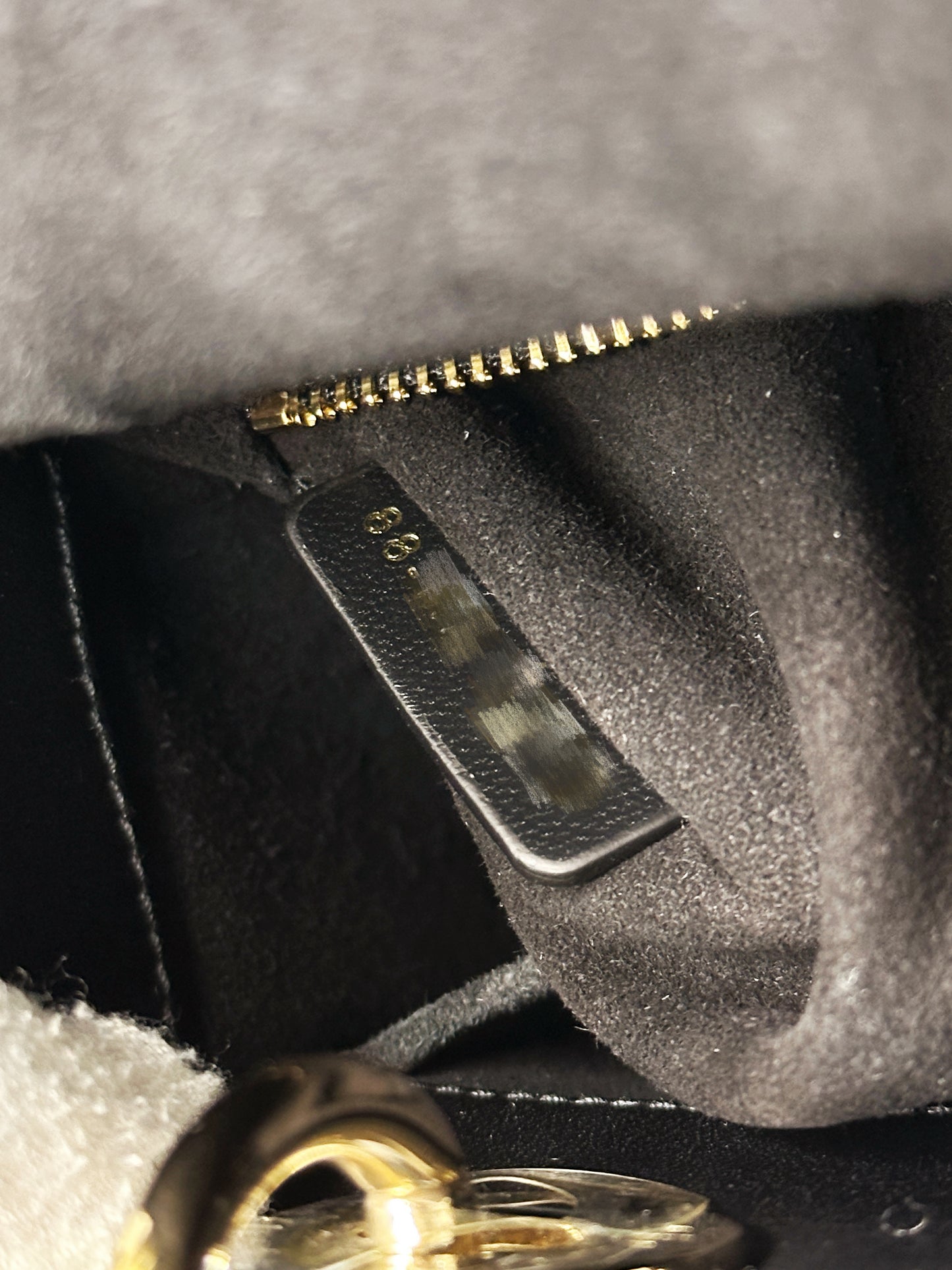 Christian Dior Small Cannage Lambskin My Lady Dior ABC Bag Black GHW